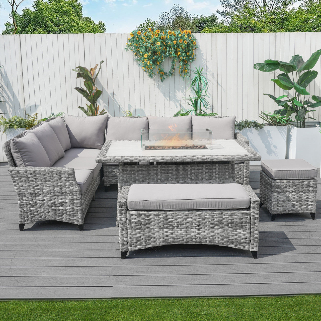 Outdoor Fire Pit Sofa Set 5-Piece (PAF-2001)