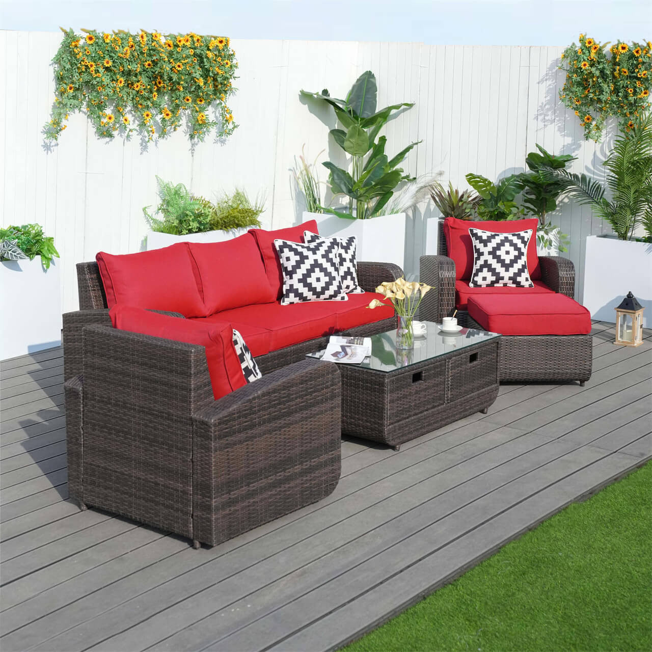 Red Cushion Covers for Whole Set of PAS-1515