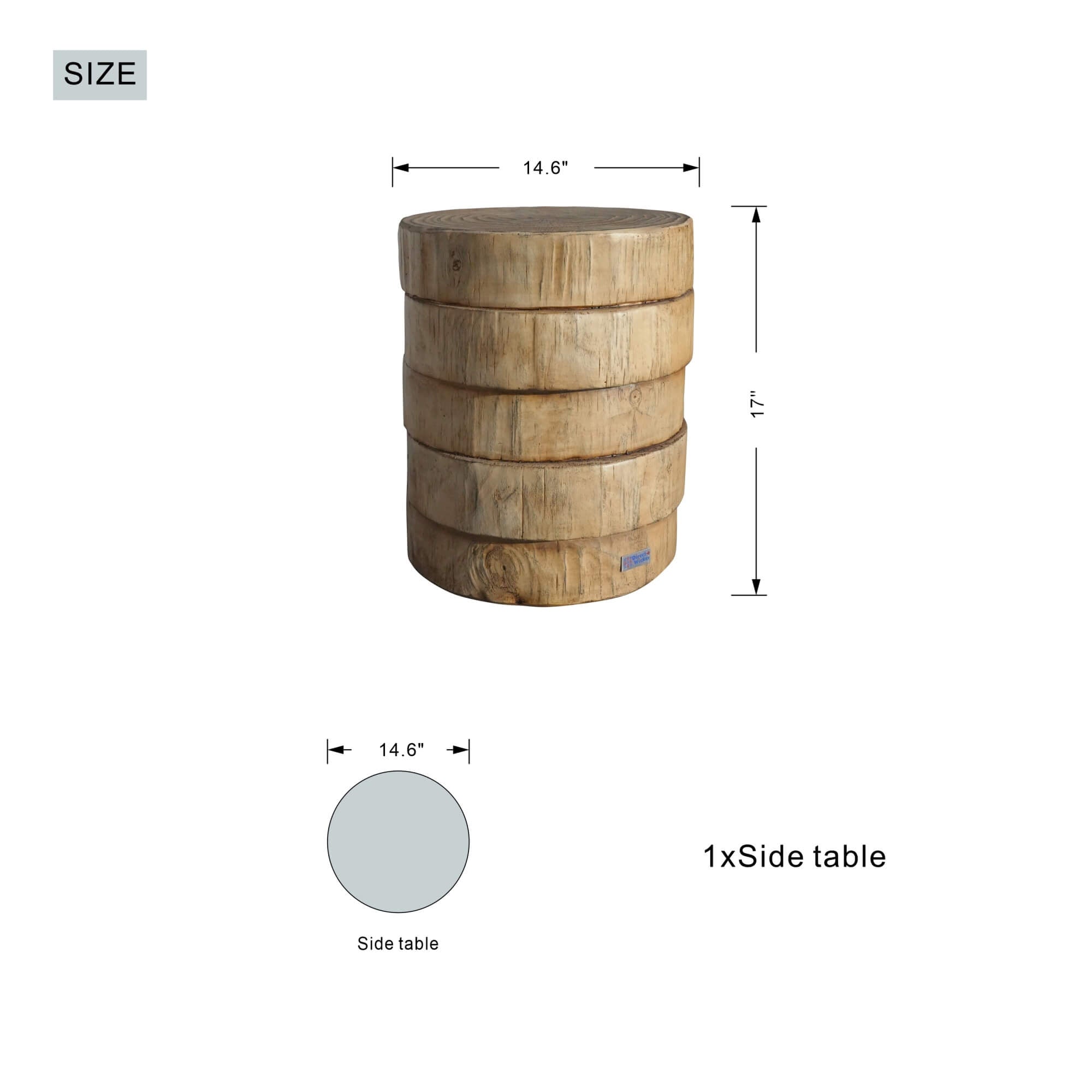 Imitated Wood Waterproof Fashion Side Coffee Table – Stylish and Practical Living Room Accent