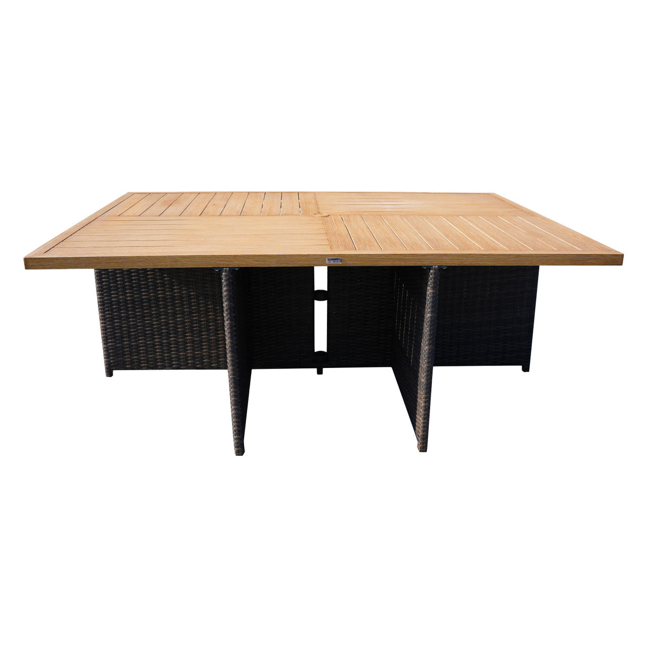 Direct Wicker 6-Person Cube Dining Table 74"L×49"W×28"H (Model PAD-3234-Table) 