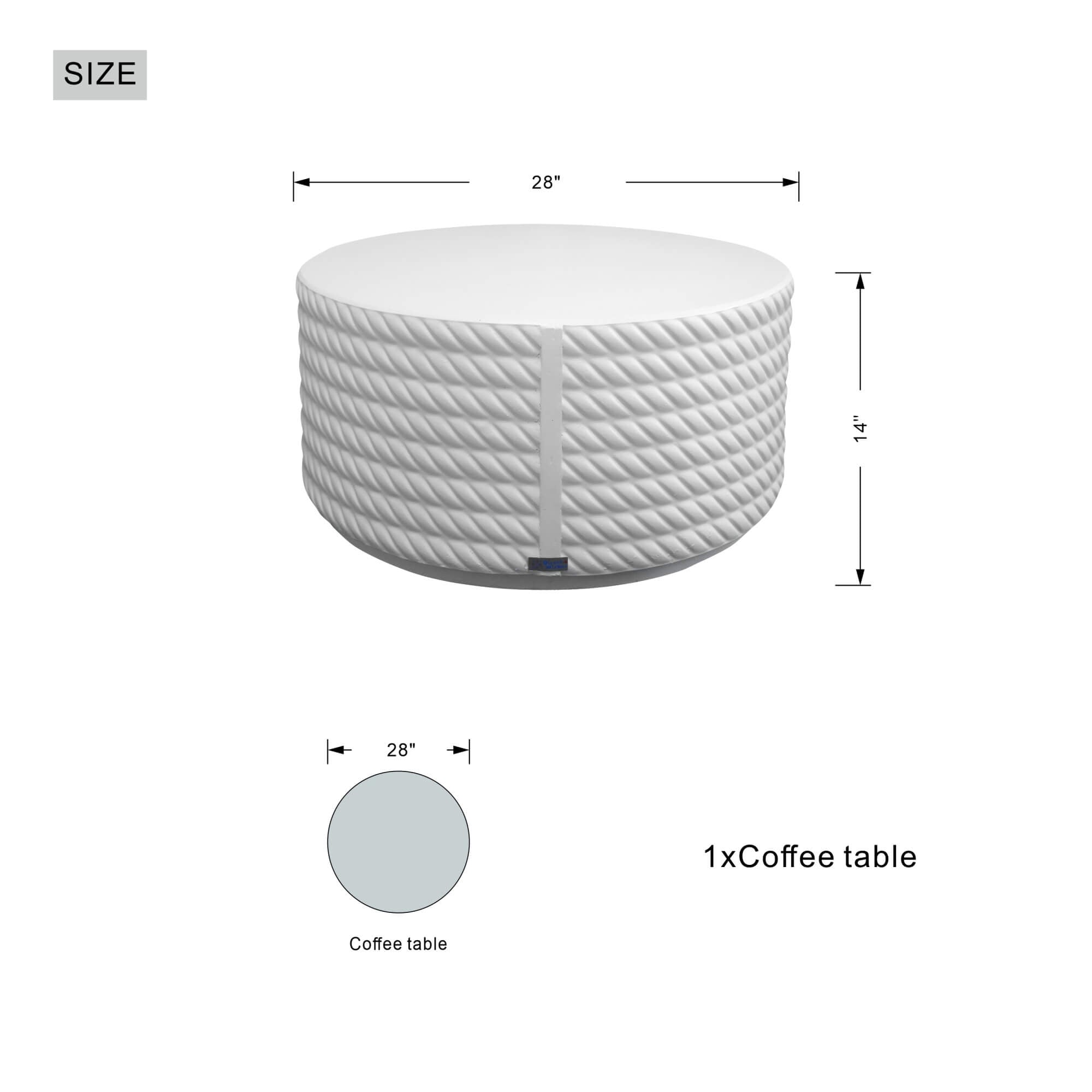 White Waterproof Fashionable Coffee Table – Stylish and Practical Indoor Accent