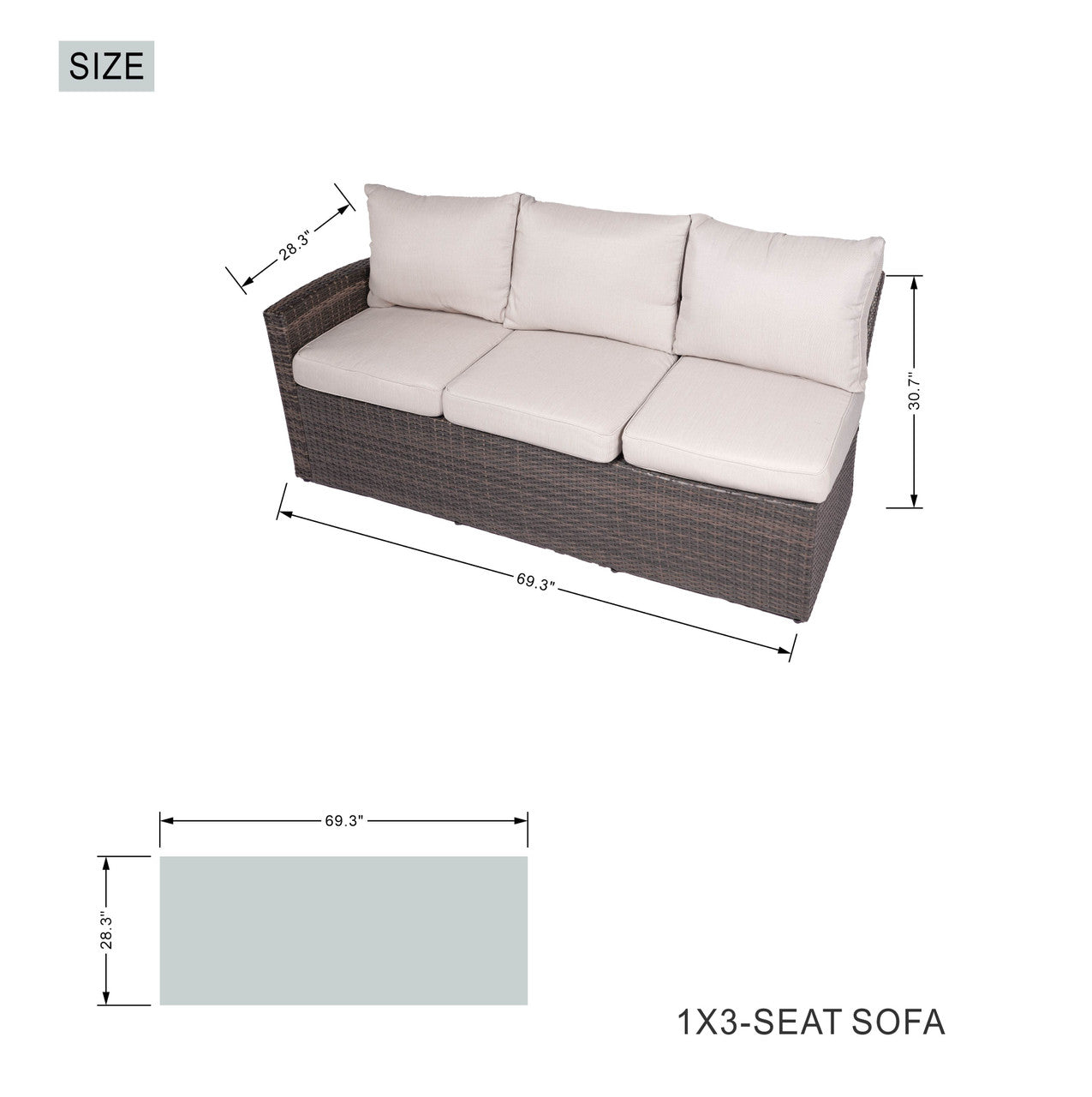 Direct Wicker Elegant Patio Seating Sofa Set with Fire Pit Table by Direct Wicker(PAG-1403B+2170)