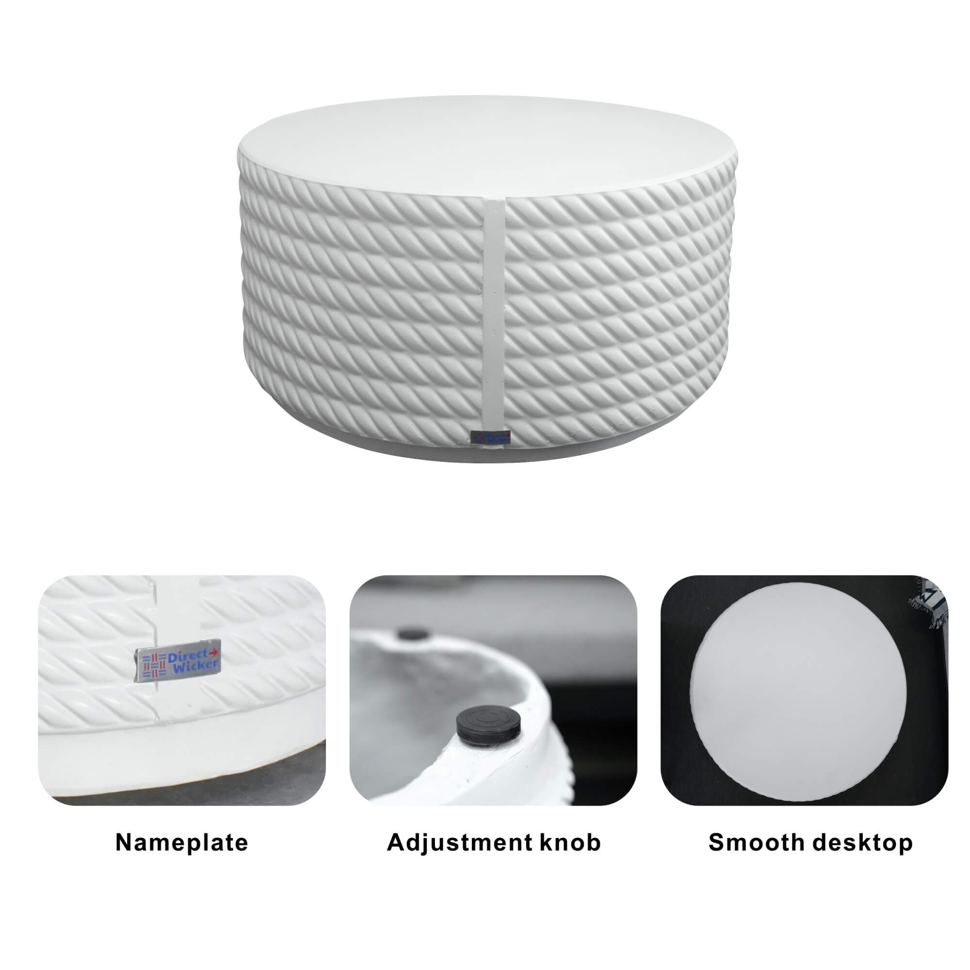 White Waterproof Fashionable Coffee Table – Stylish and Practical Indoor Accent