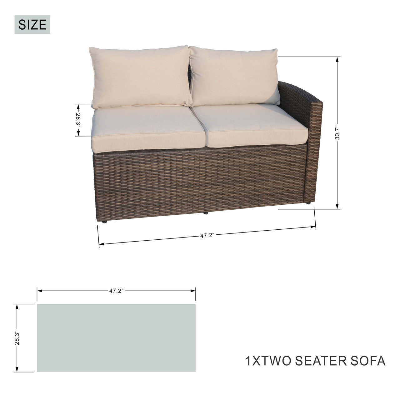 Direct Wicker Elegant Patio Seating Sofa Set with Fire Pit Table by Direct Wicker(PAG-1403B+2170)