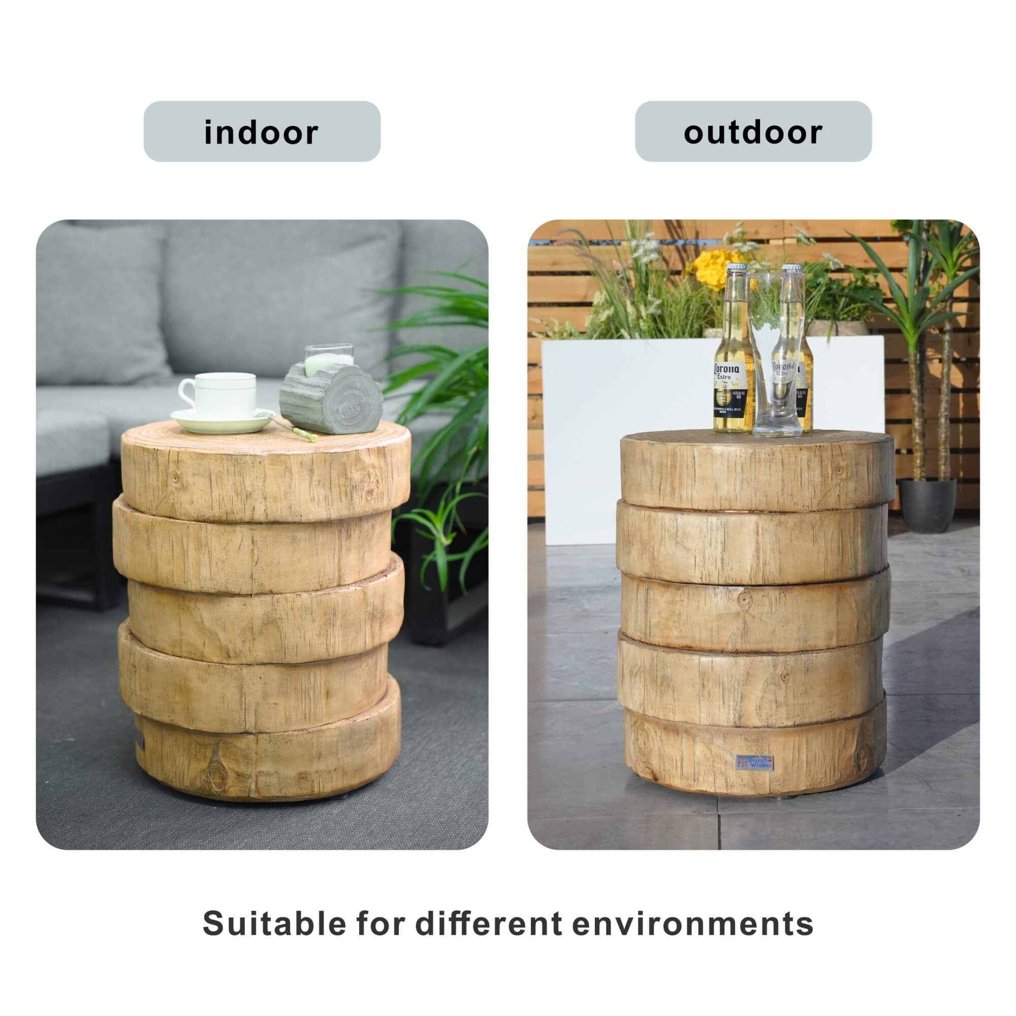 Imitated Wood Waterproof Fashion Side Coffee Table – Stylish and Practical Living Room Accent