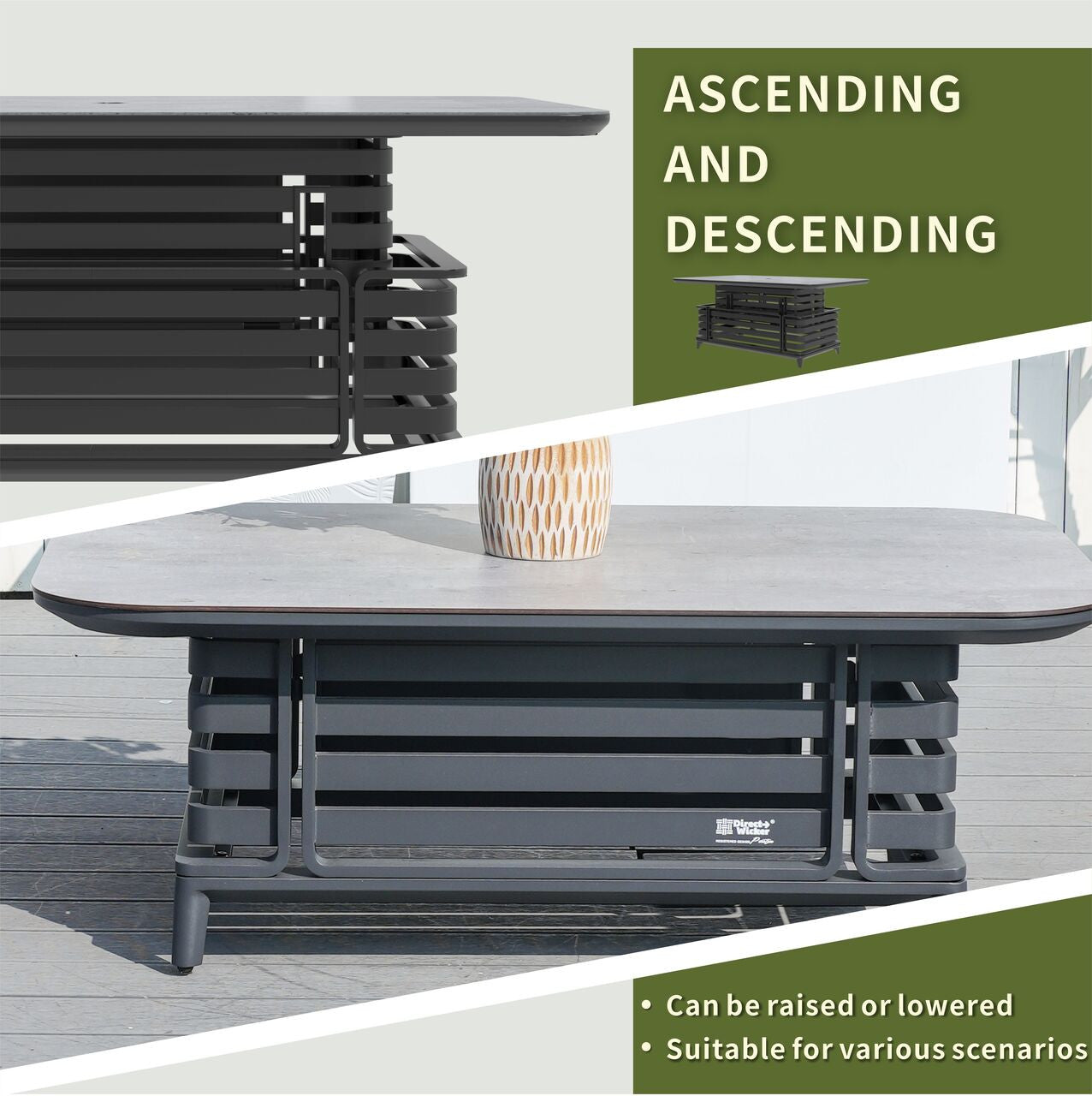 New aluminum exposed tube high-end 8-person sofa set | PAS-2351+2352