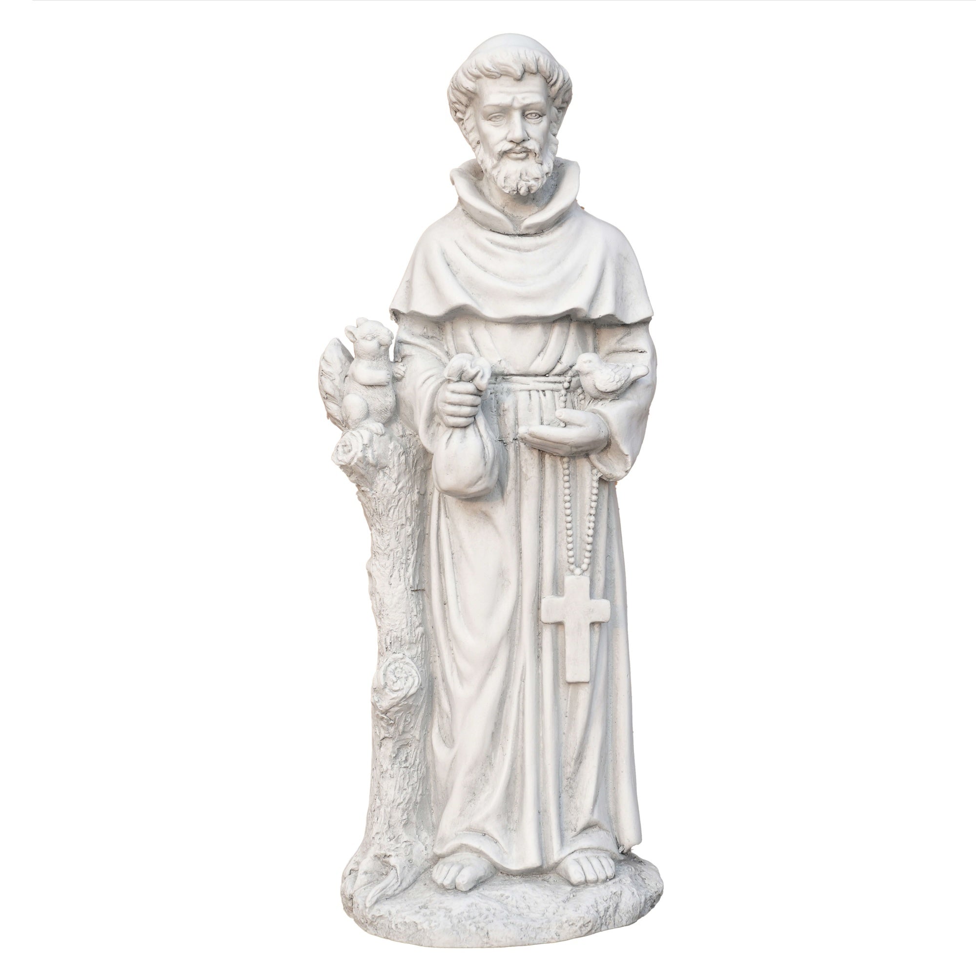 Premium Magnesium Oxide Saint Francis Sculpture – Detailed Religious Garden Décor