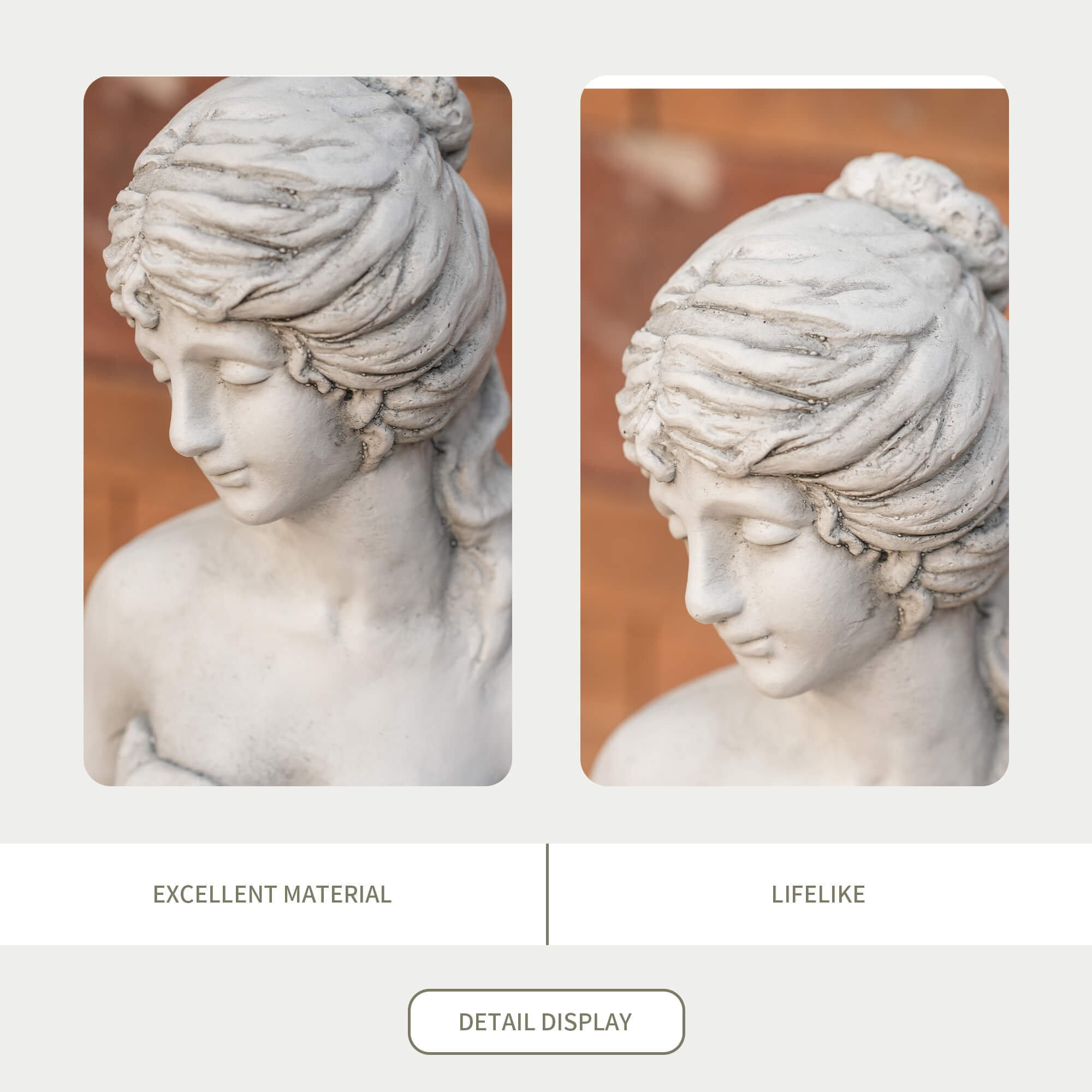 Premium Magnesium Oxide Sculpture – Elegant Venus Figurine, Lifelike Design