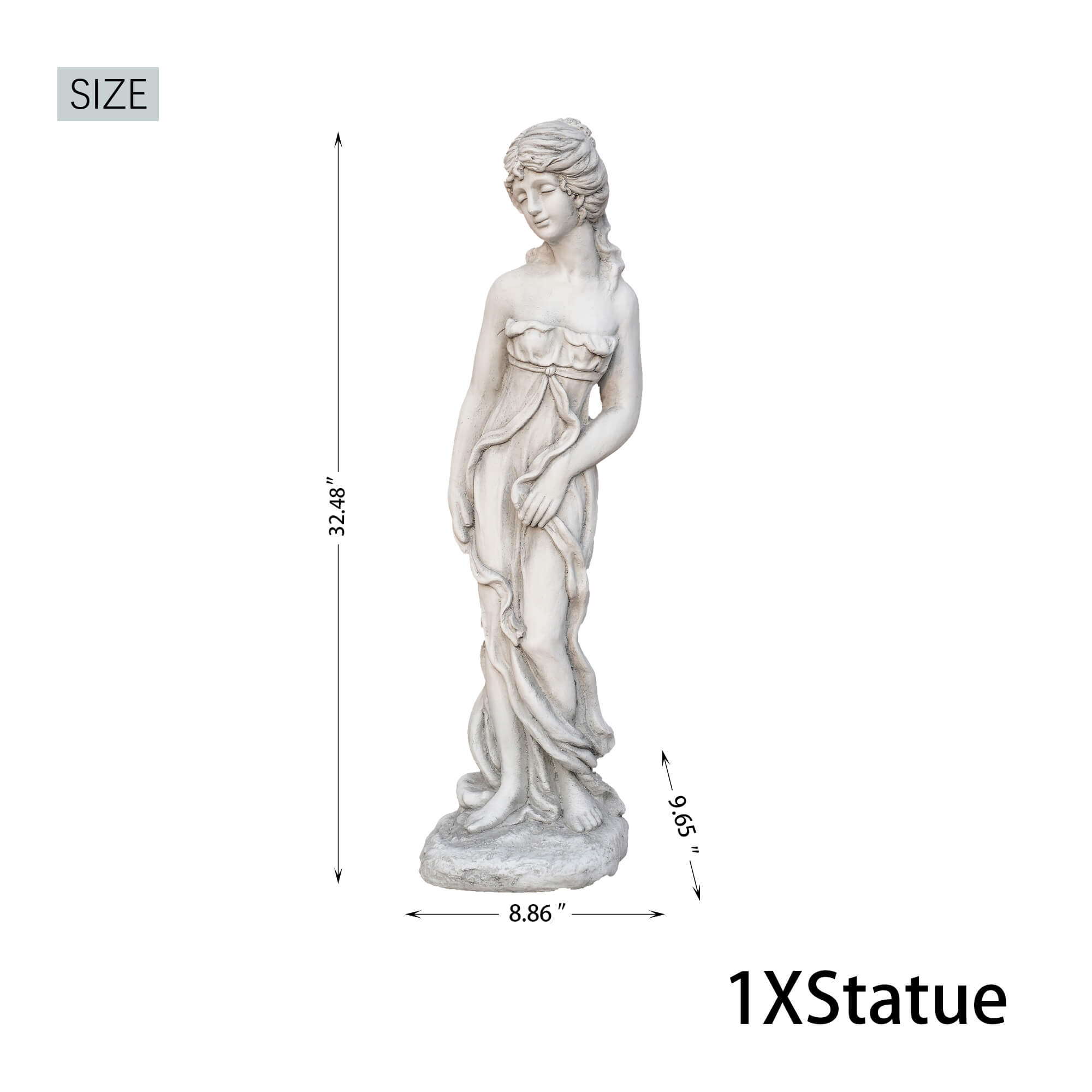 Premium Magnesium Oxide Sculpture – Elegant Venus Figurine, Lifelike Design