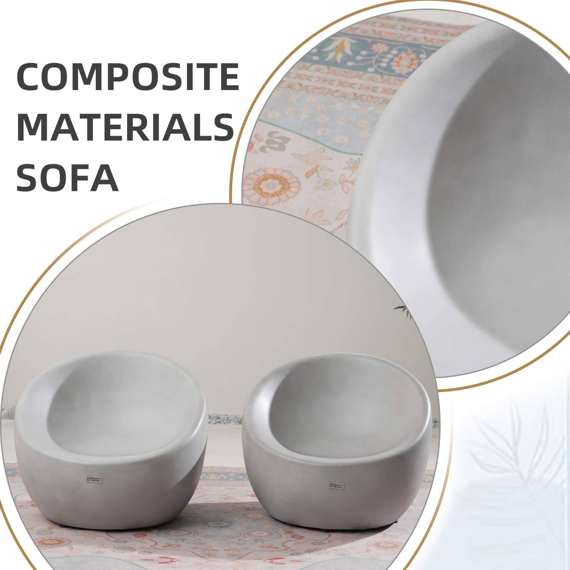 Grey Single Seat Sofa Chair (Small) – Terrafab Composite Material