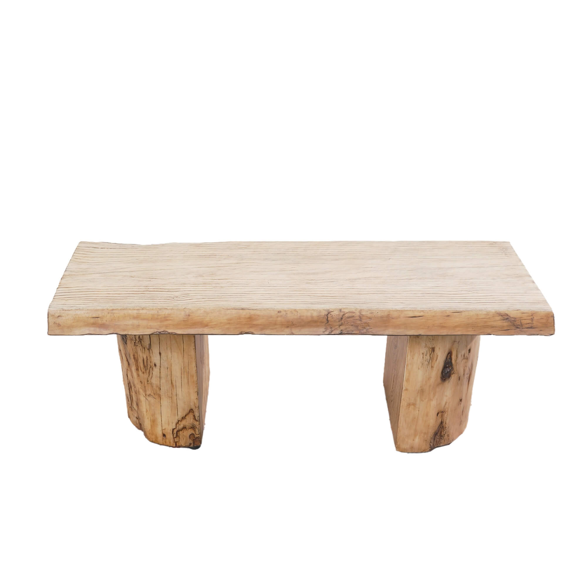 Natural Wood Coffee Table – Terrafab Composite Material with Iron Frame（PAD-24927TA）