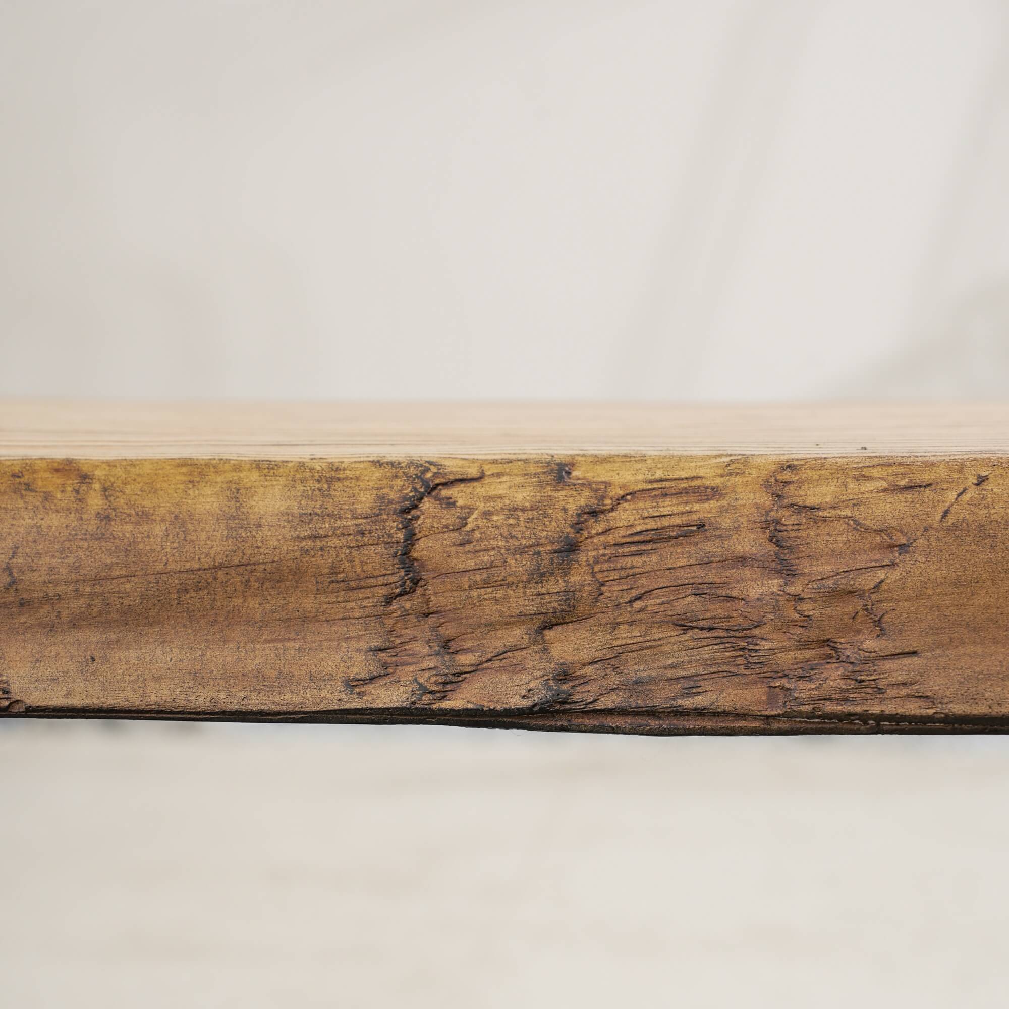 Natural Wood Coffee Table – Terrafab Composite Material with Iron Frame（PAD-24927TA）