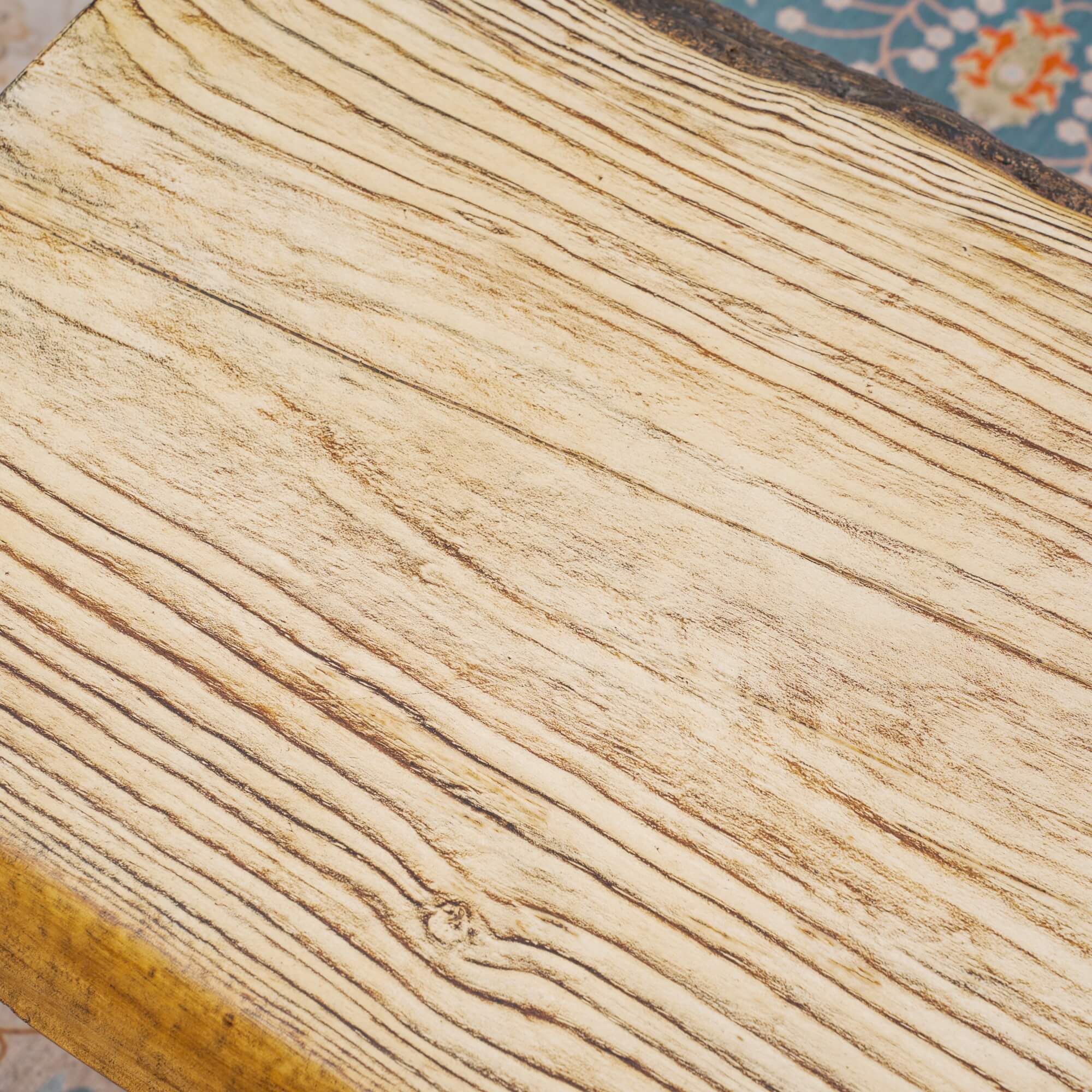 Natural Wood Coffee Table – Terrafab Composite Material with Iron Frame（PAD-24927TA）