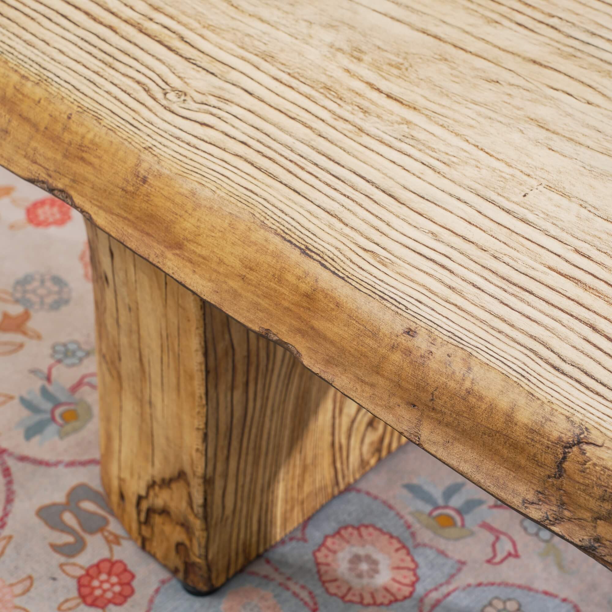 Natural Wood Coffee Table – Terrafab Composite Material with Iron Frame（PAD-24927TA）