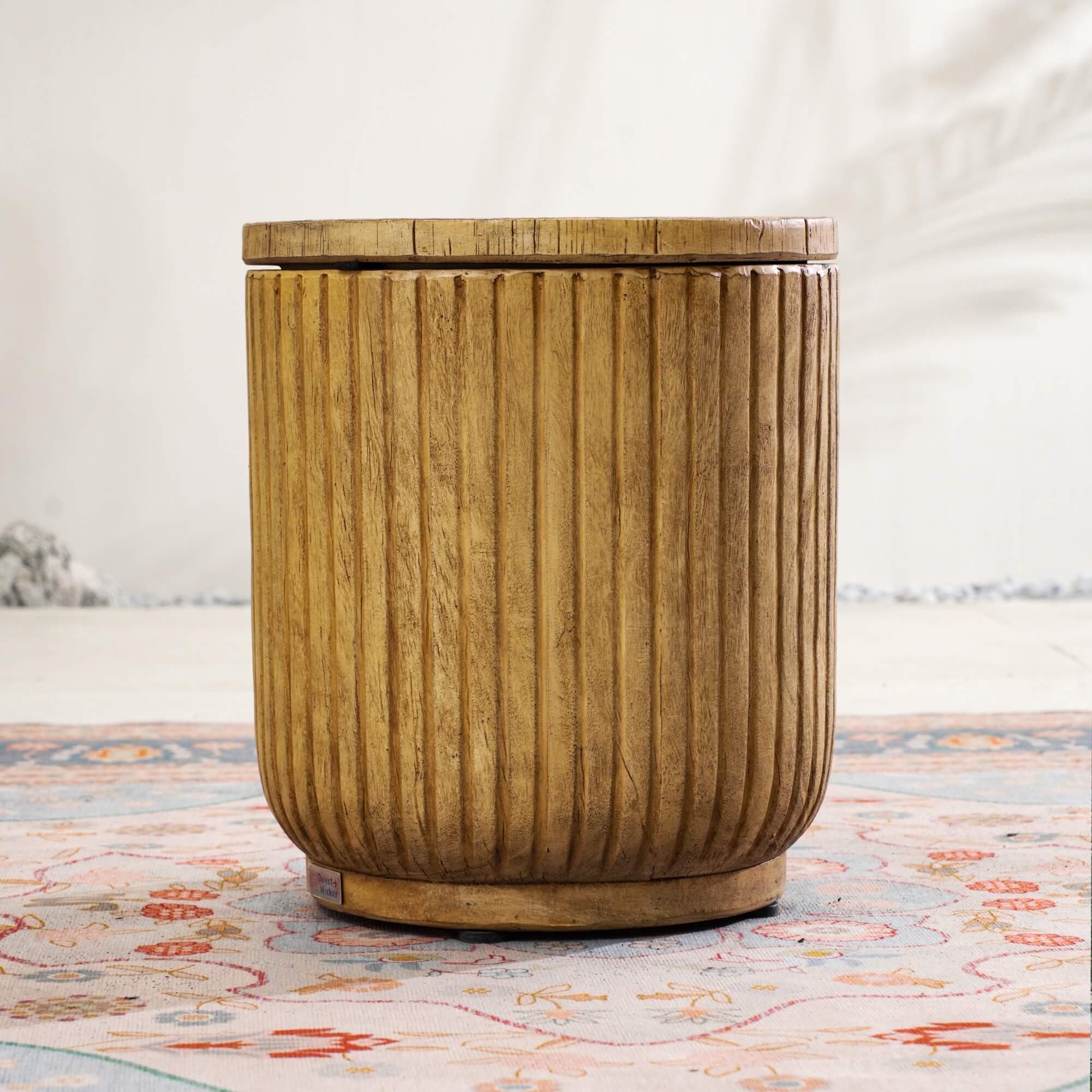 Brown Side Table with Ice Bucket – Terrafab Composite Material（PAT-24917IB）