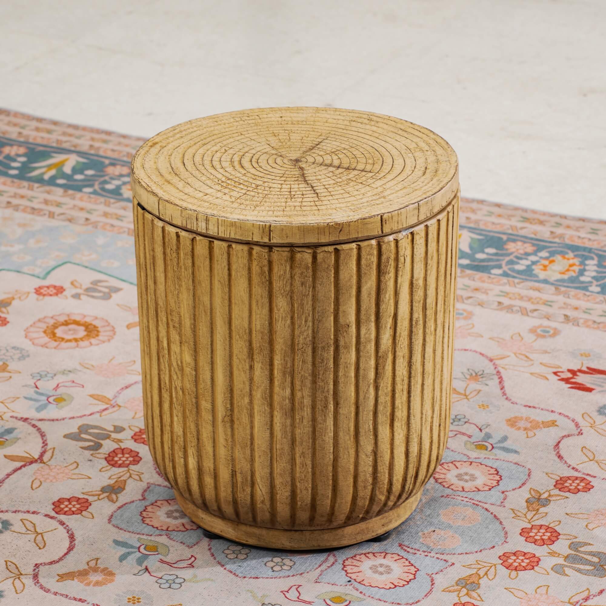 Brown Side Table with Ice Bucket – Terrafab Composite Material（PAT-24917IB）