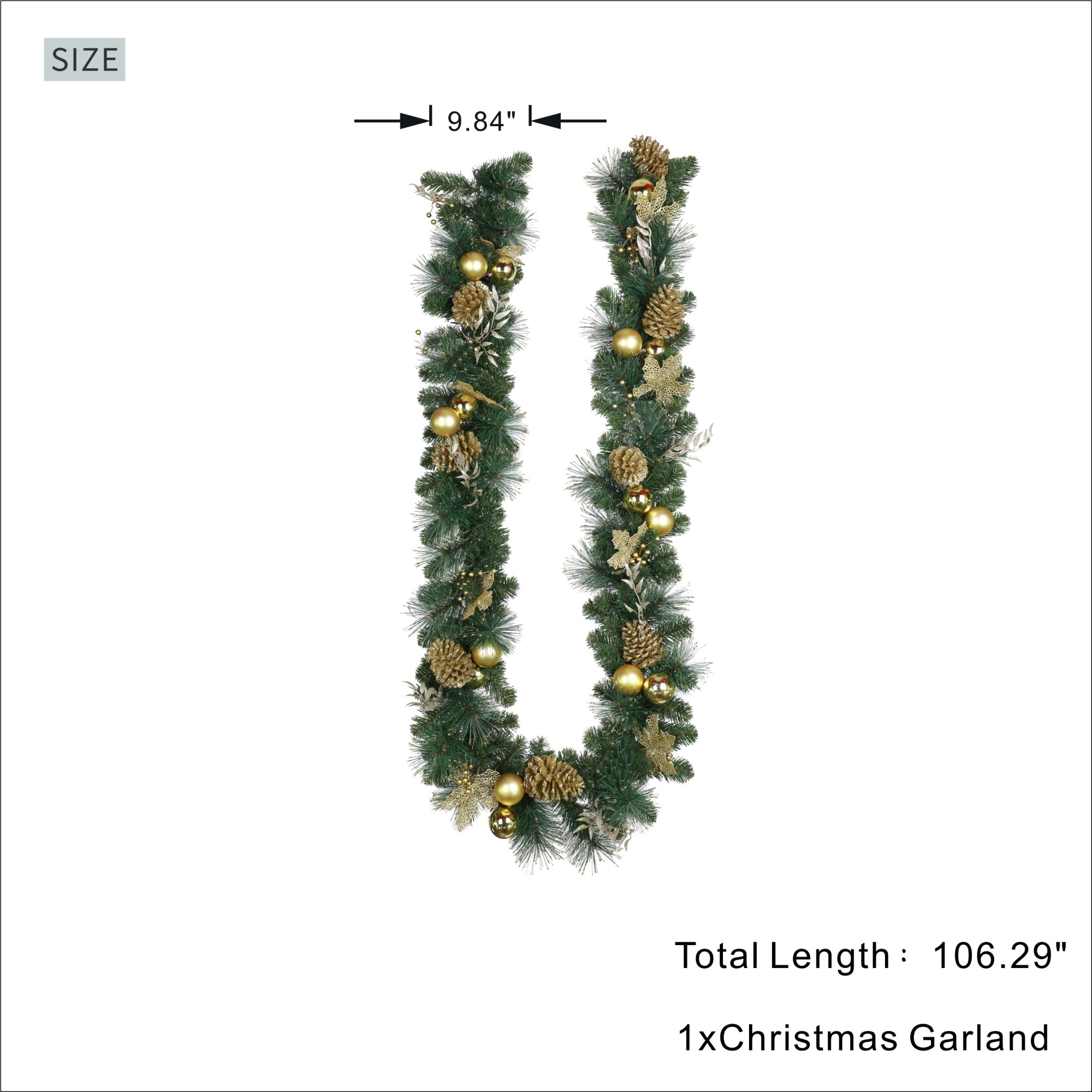 Artificial Christmas Garland Collection – 270cm (PJG-2511 / PJG-2513)