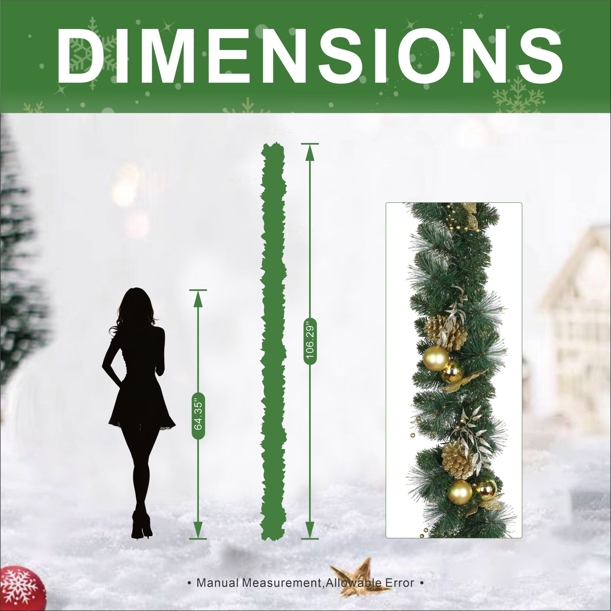 Artificial Christmas Garland Collection – 270cm (PJG-2511 / PJG-2513)