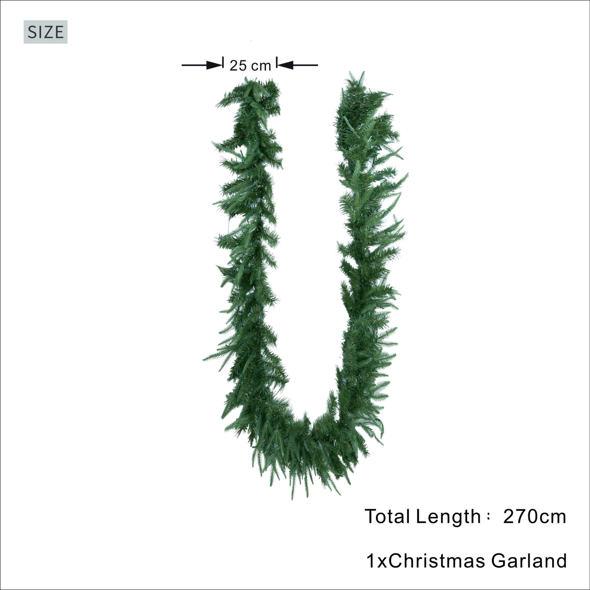 Artificial Christmas Garland Collection – 270cm (PJG-2511 / PJG-2513)