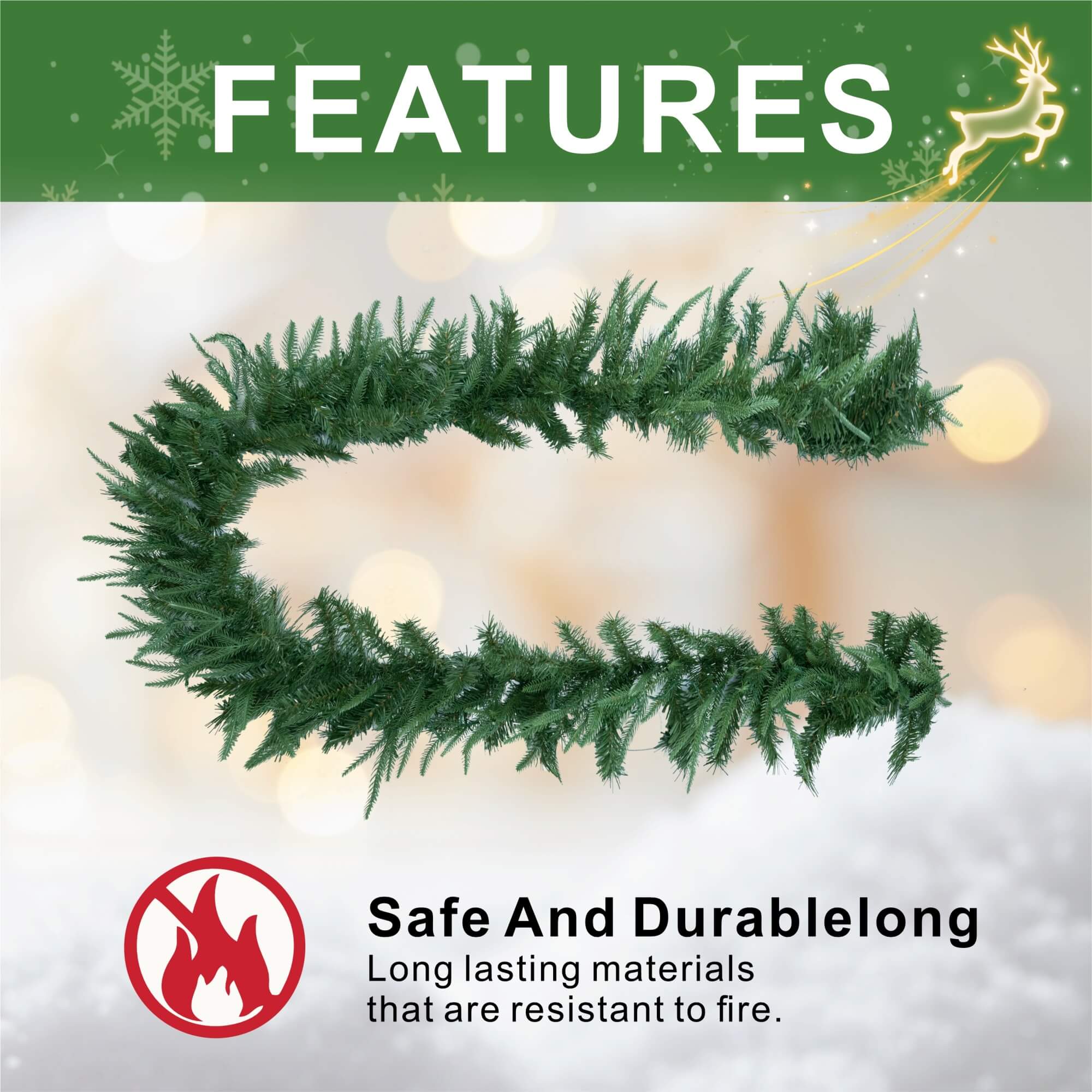 Artificial Christmas Garland Collection – 270cm (PJG-2511 / PJG-2513)