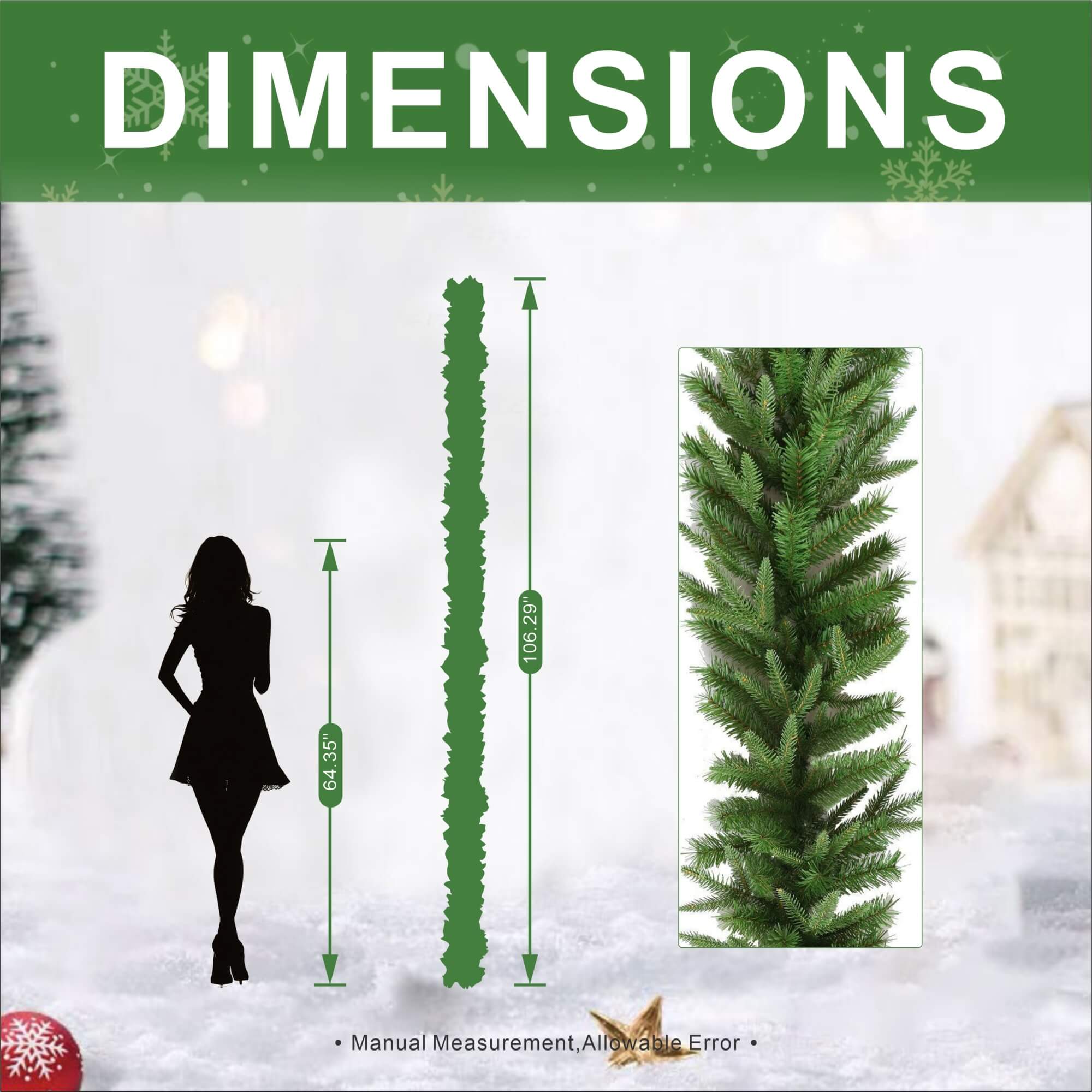Artificial Christmas Garland Collection – 270cm (PJG-2511 / PJG-2513)