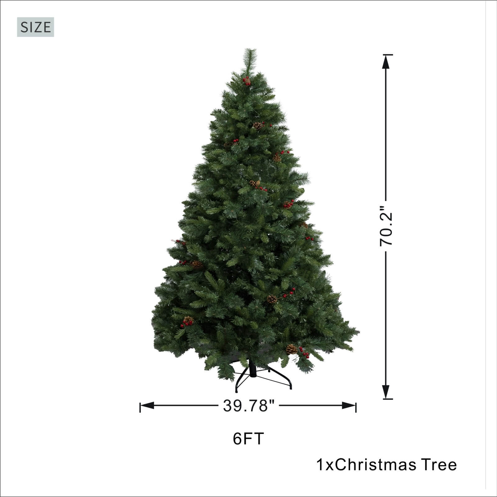 Artificial Christmas Tree – Classic Green Holiday Decoration（PJT-2502）