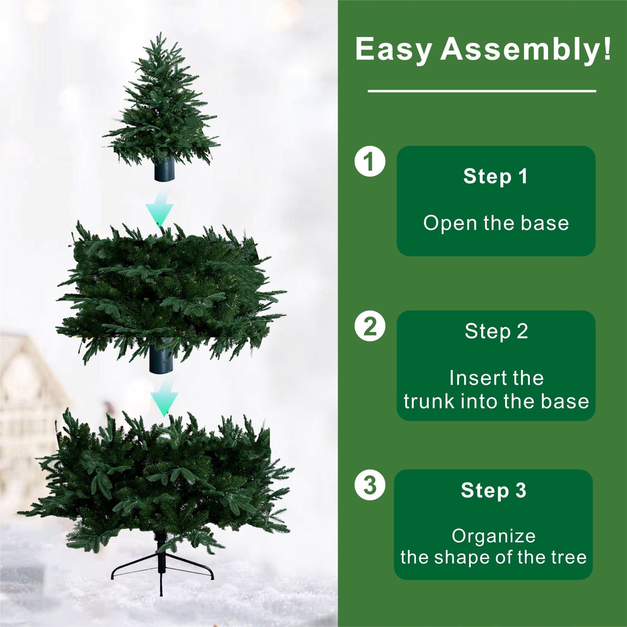 Artificial Christmas Tree – 6FT / 7FT Classic Green Holiday Decoration（PJT-2503）