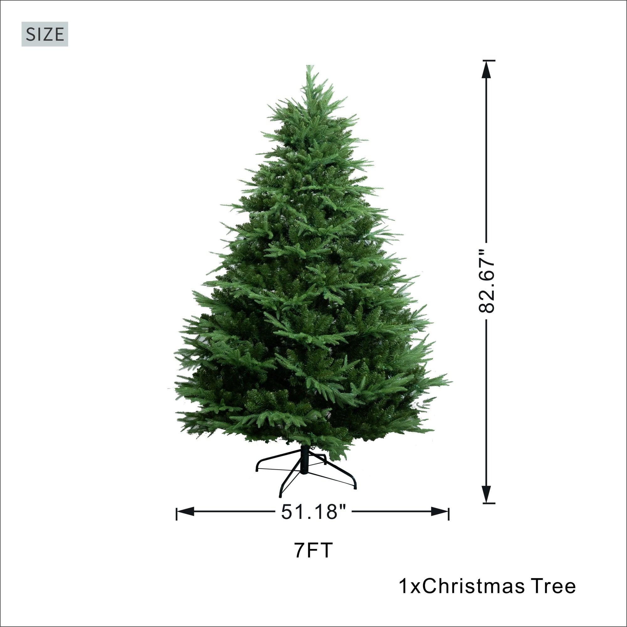7FT Artificial Christmas Tree – Classic Green Holiday Decoration（PJT-2504）
