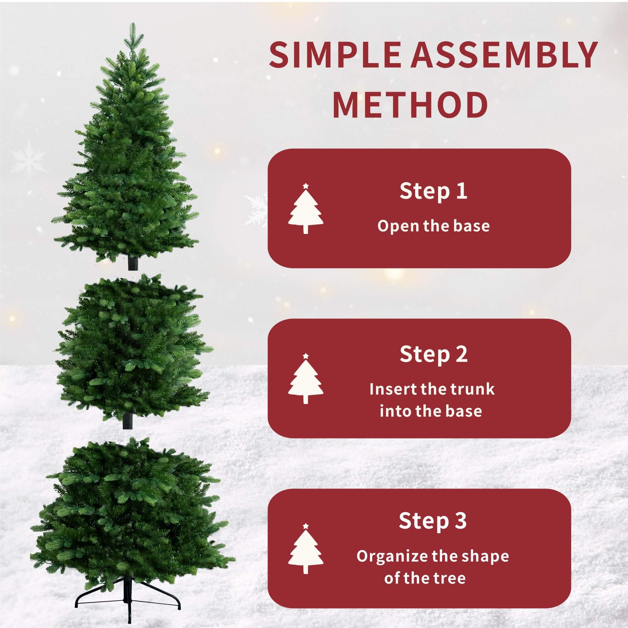 Artificial Christmas Tree – 6FT / 7FT Classic Green Holiday Decoration（PJT-2505）