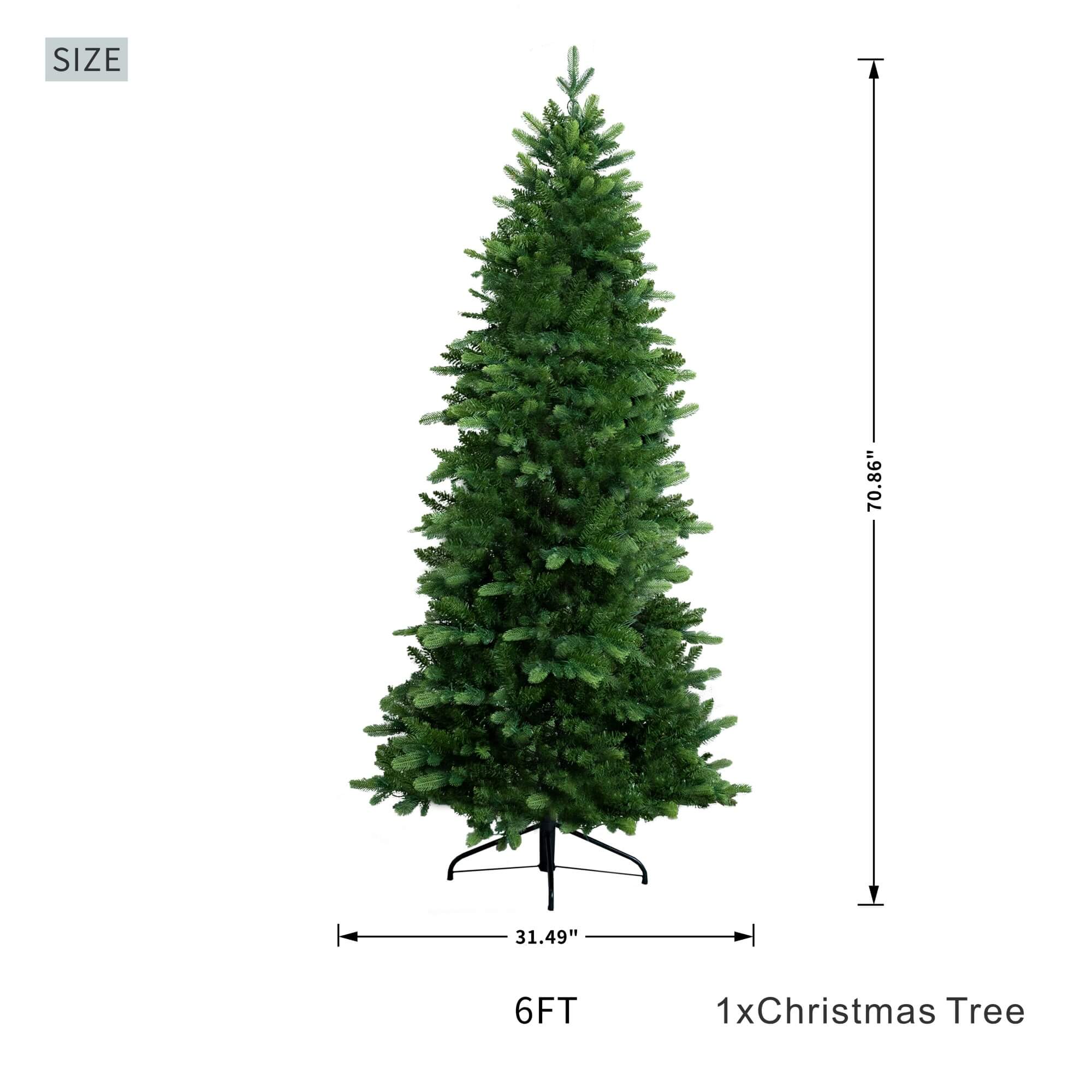 Artificial Christmas Tree – 6FT / 7FT Classic Green Holiday Decoration（PJT-2505）