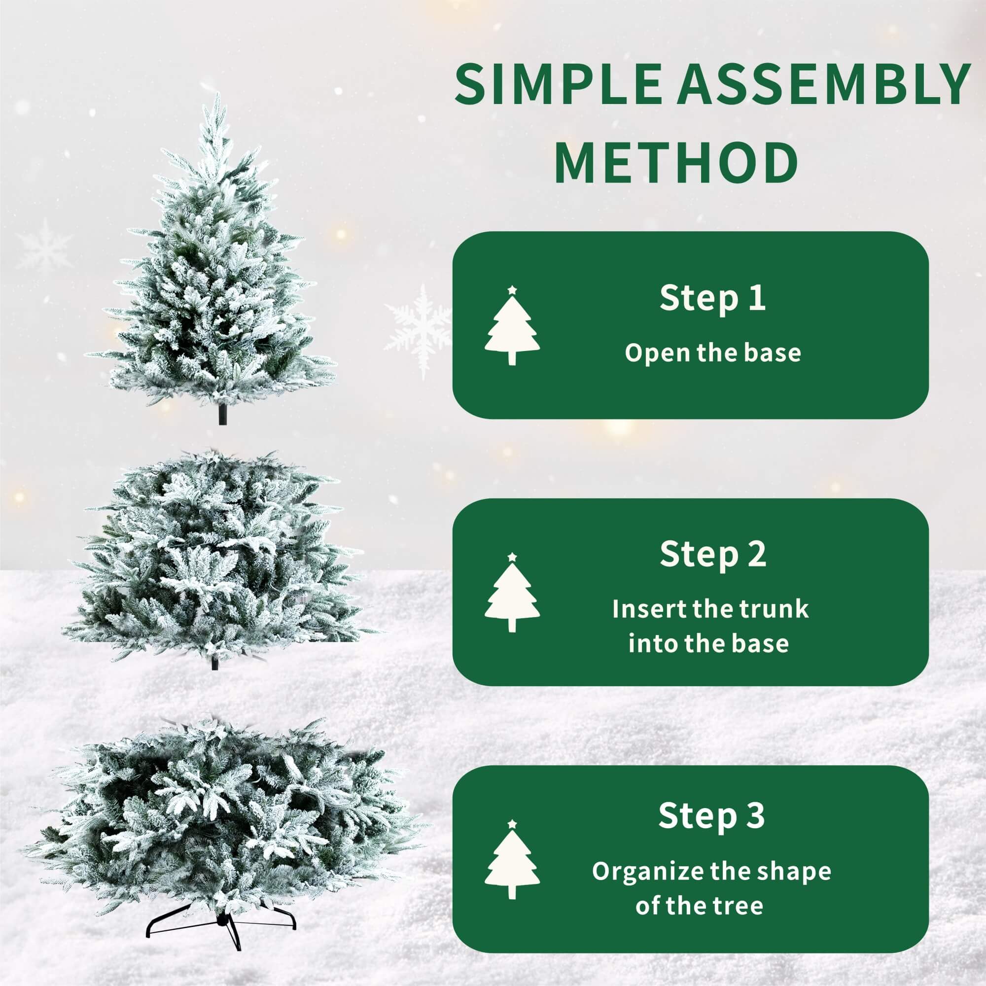 Artificial Christmas Tree – 6FT / 7FT Classic Green Holiday Decoration（PJT-2506）
