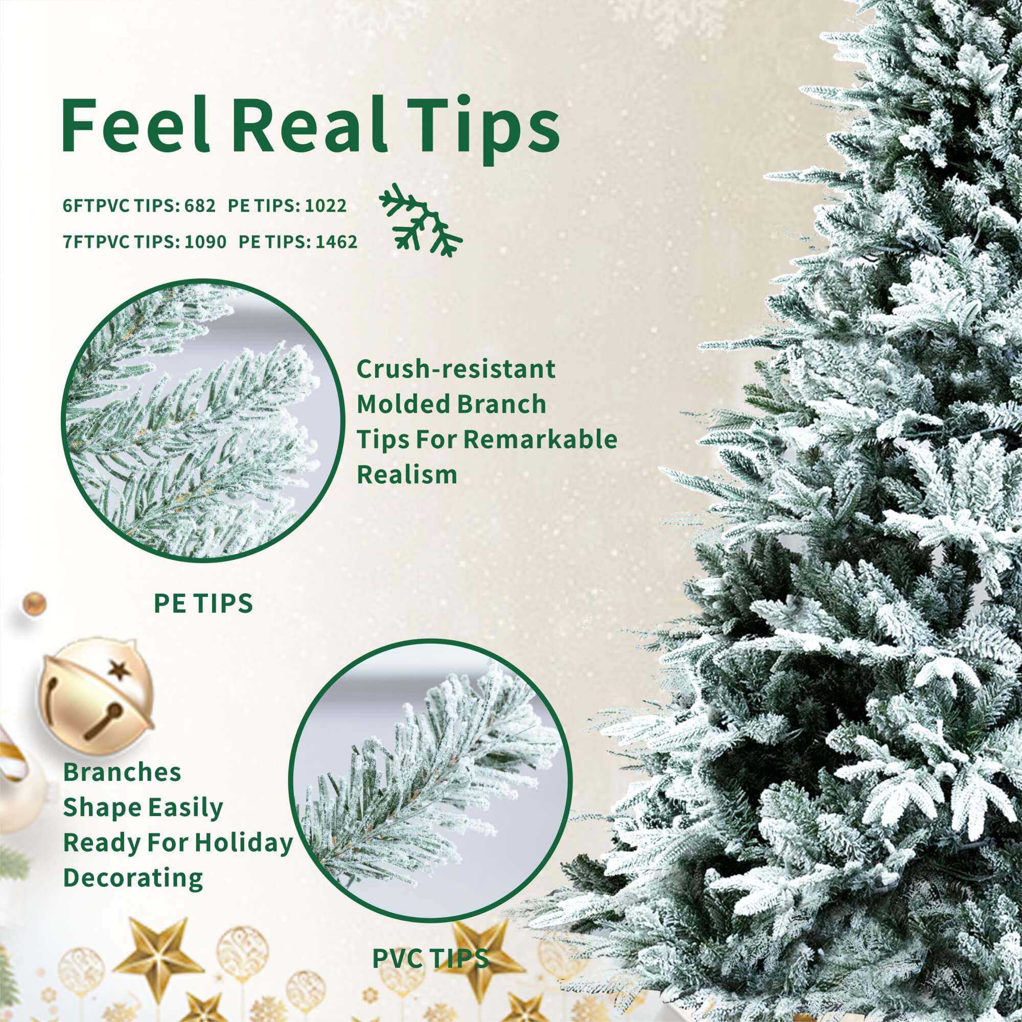 Artificial Christmas Tree – 6FT / 7FT Classic Green Holiday Decoration（PJT-2506）
