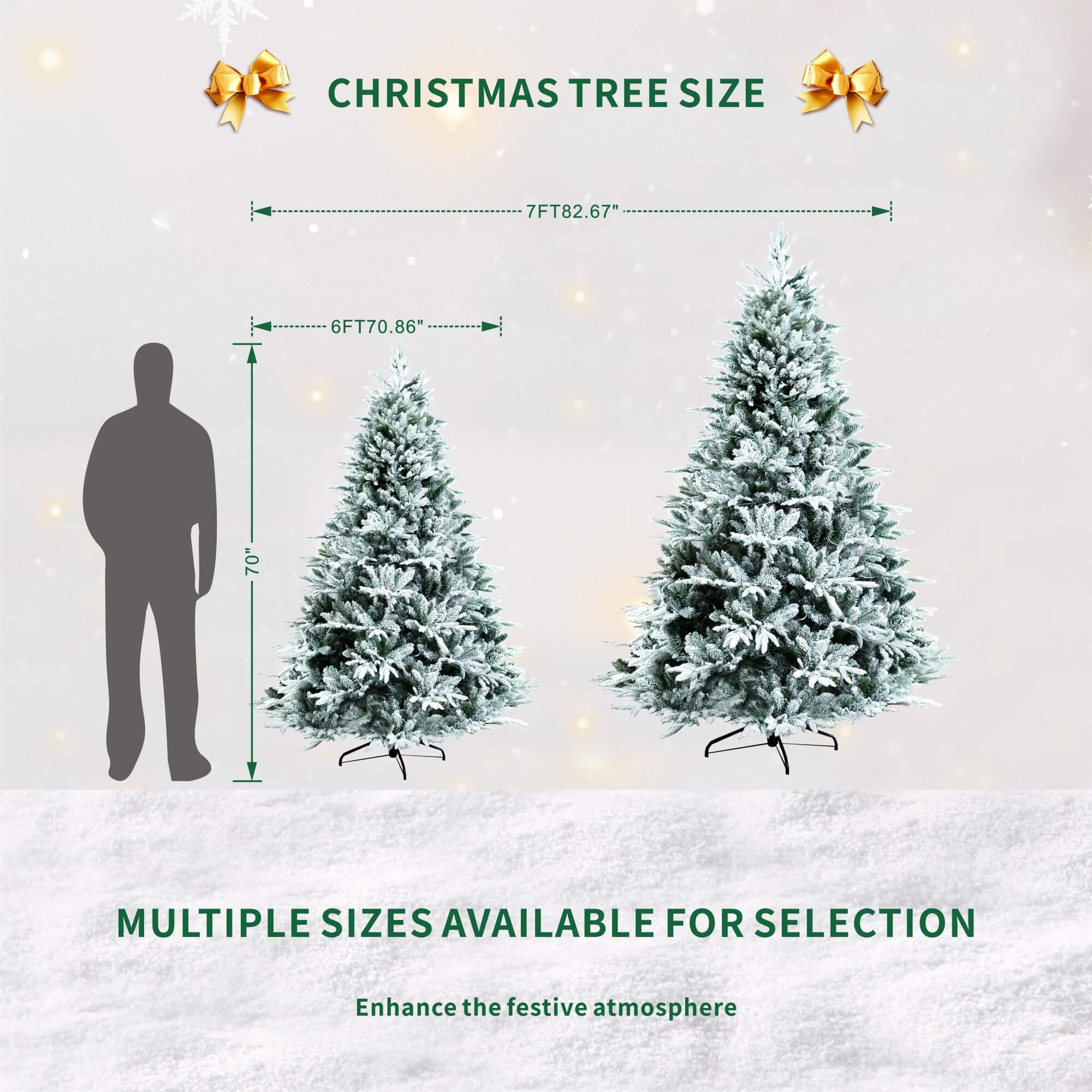 Artificial Christmas Tree – 6FT / 7FT Classic Green Holiday Decoration（PJT-2506）