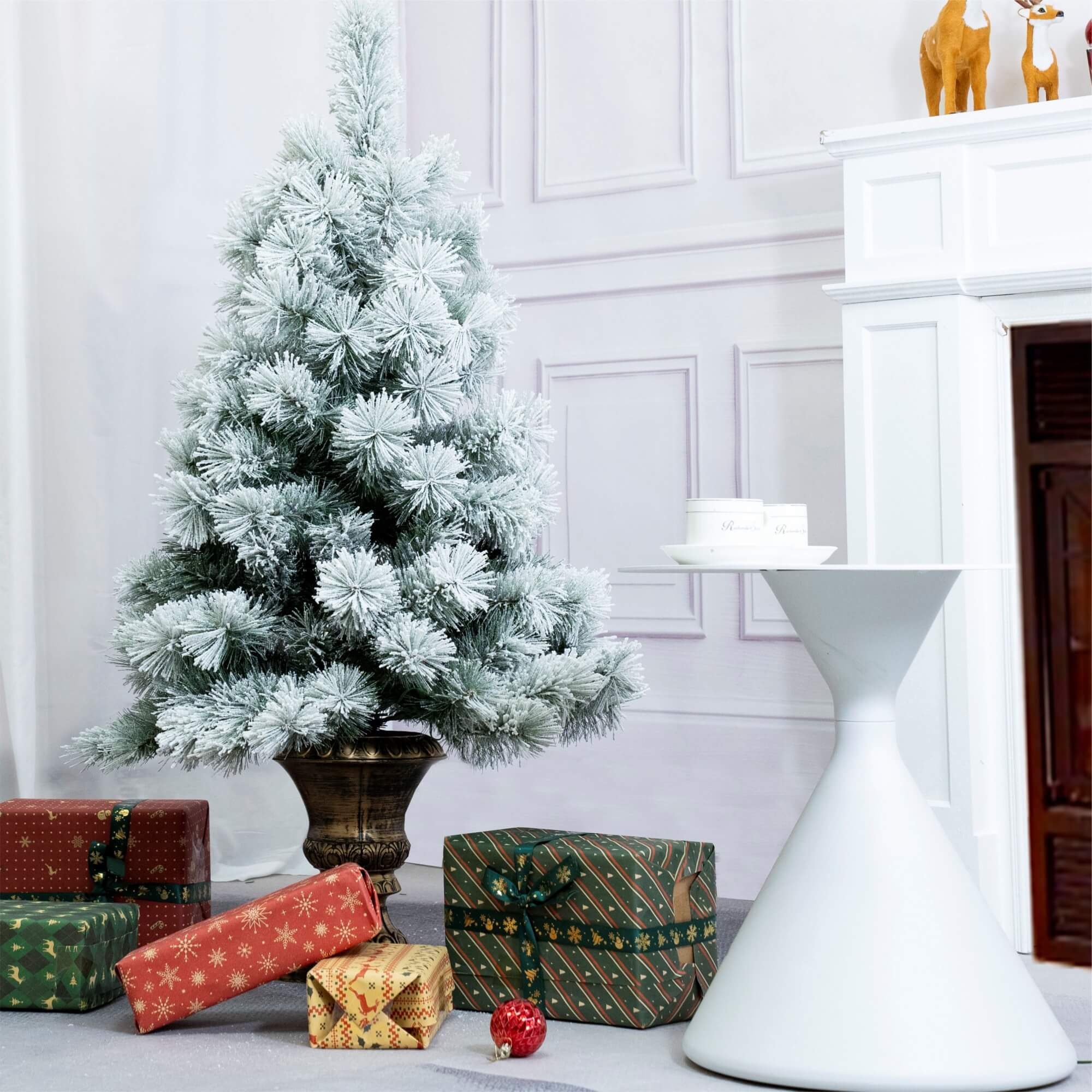 4FT Artificial Christmas Tree – White Pine Needle Design（PJT-2508）