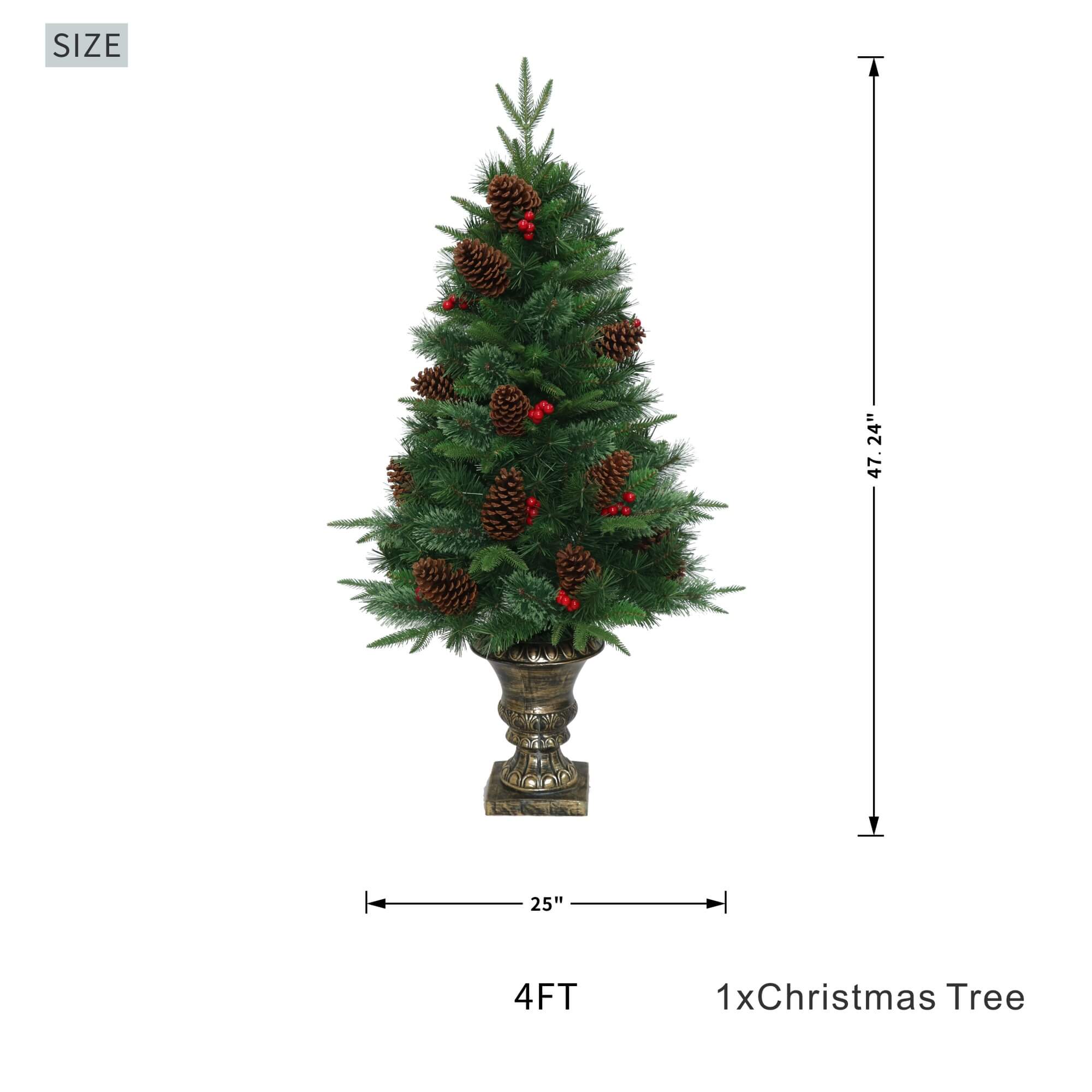 Artificial Christmas Tree with Classic Full Branch Design – 4FT (PJT-2509)
