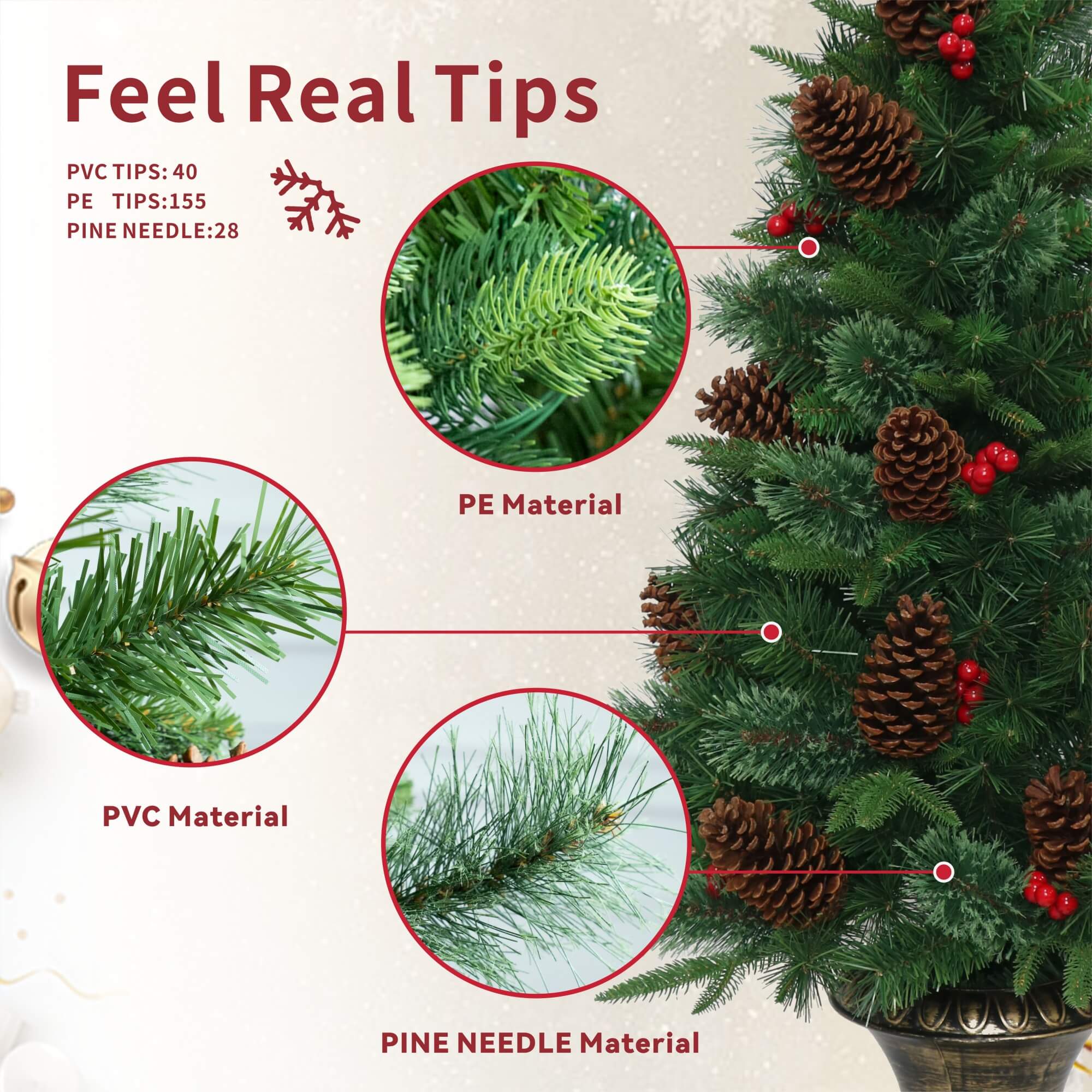 Artificial Christmas Tree with Classic Full Branch Design – 4FT (PJT-2509)