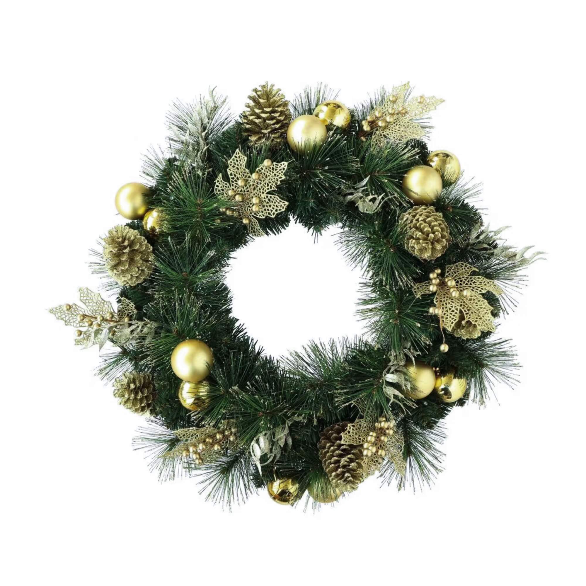 Artificial Christmas Wreath Collection – 60cm (PJW-2510 / PJW-2512)