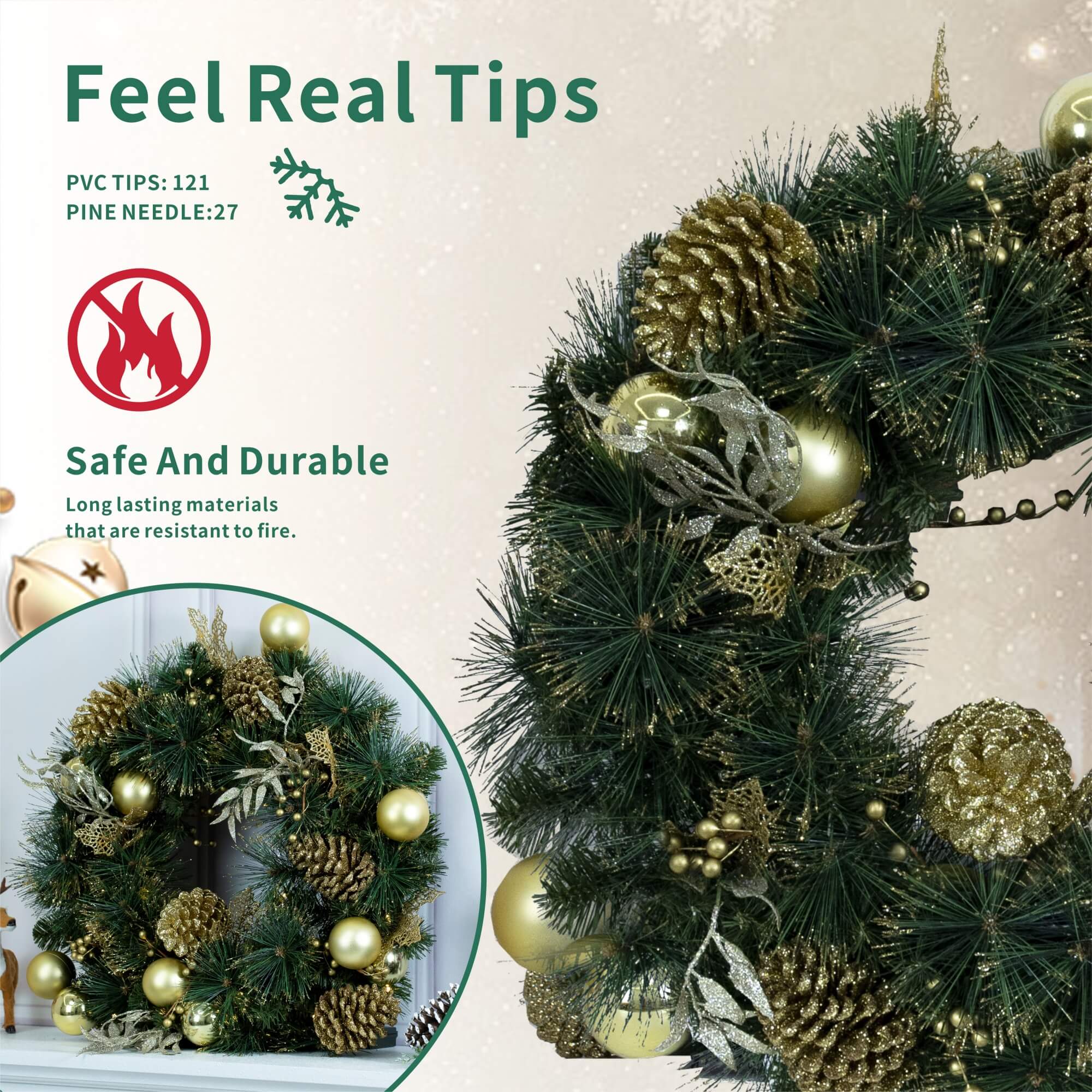 Artificial Christmas Wreath Collection – 60cm (PJW-2510 / PJW-2512)