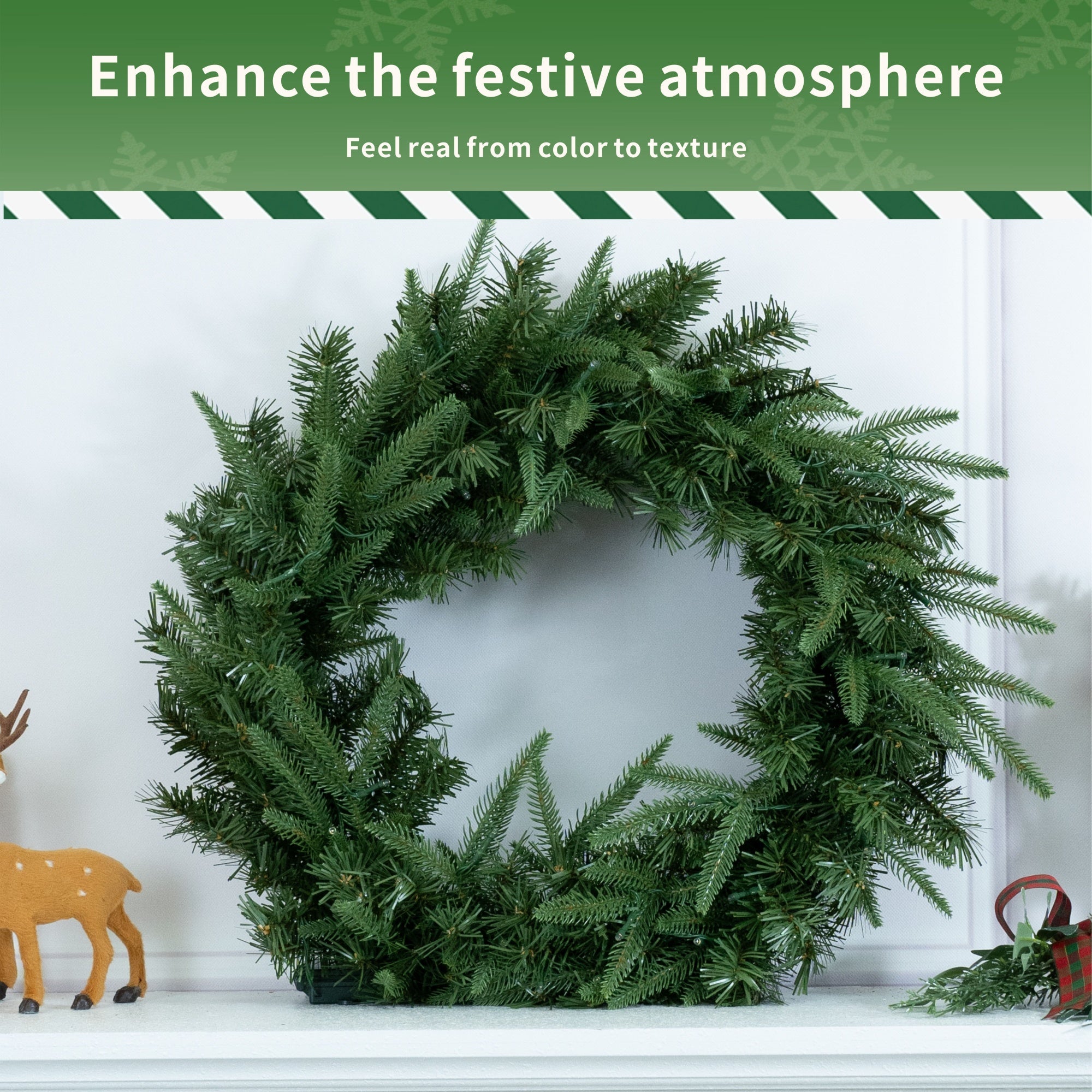 Artificial Christmas Wreath Collection – 60cm (PJW-2510 / PJW-2512)
