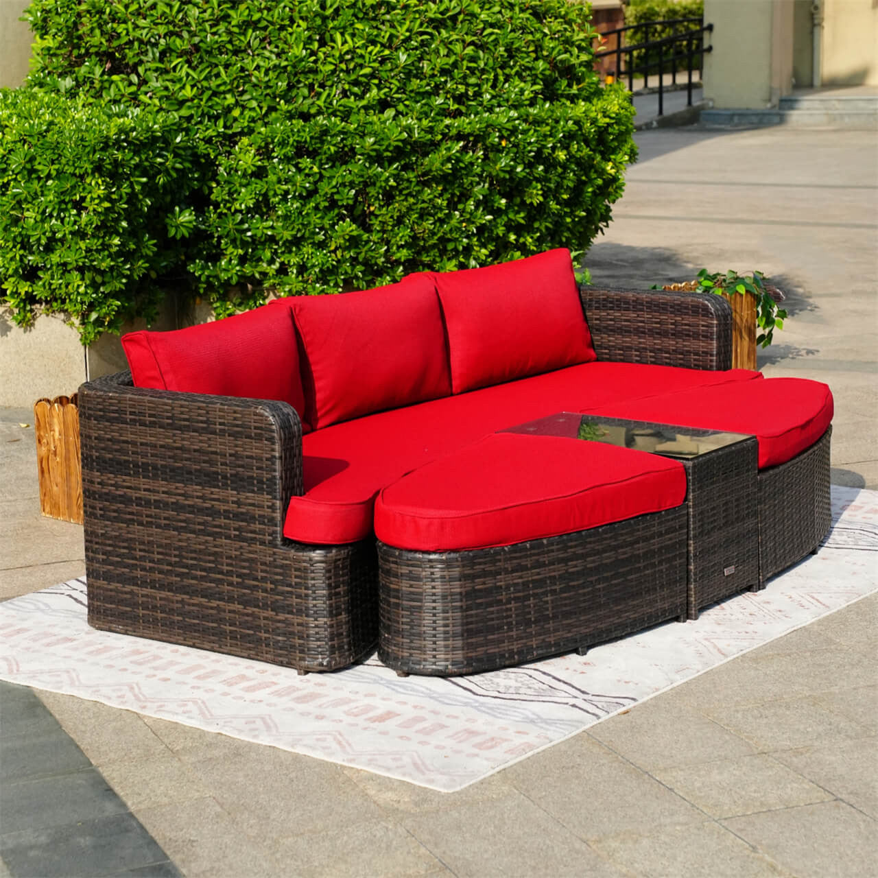 Red Cushion Covers for Whole Set of PAL-1202