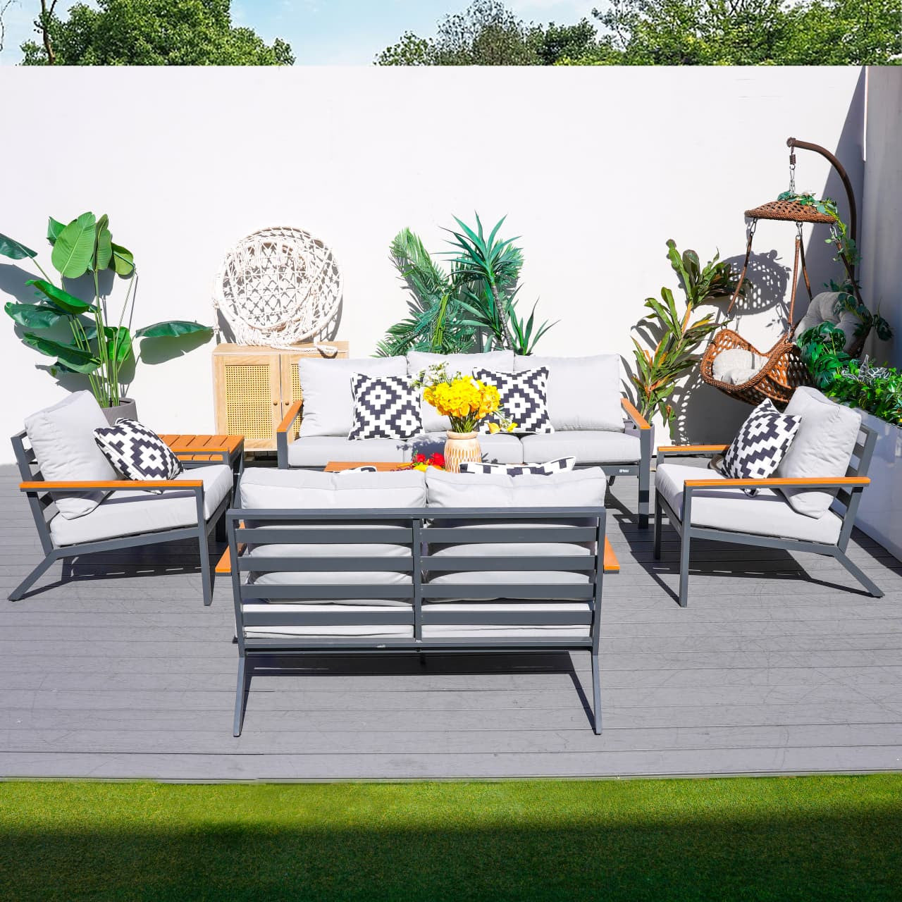 Heidi 5 Seate Conversation Sofa Set (PAS-2481)