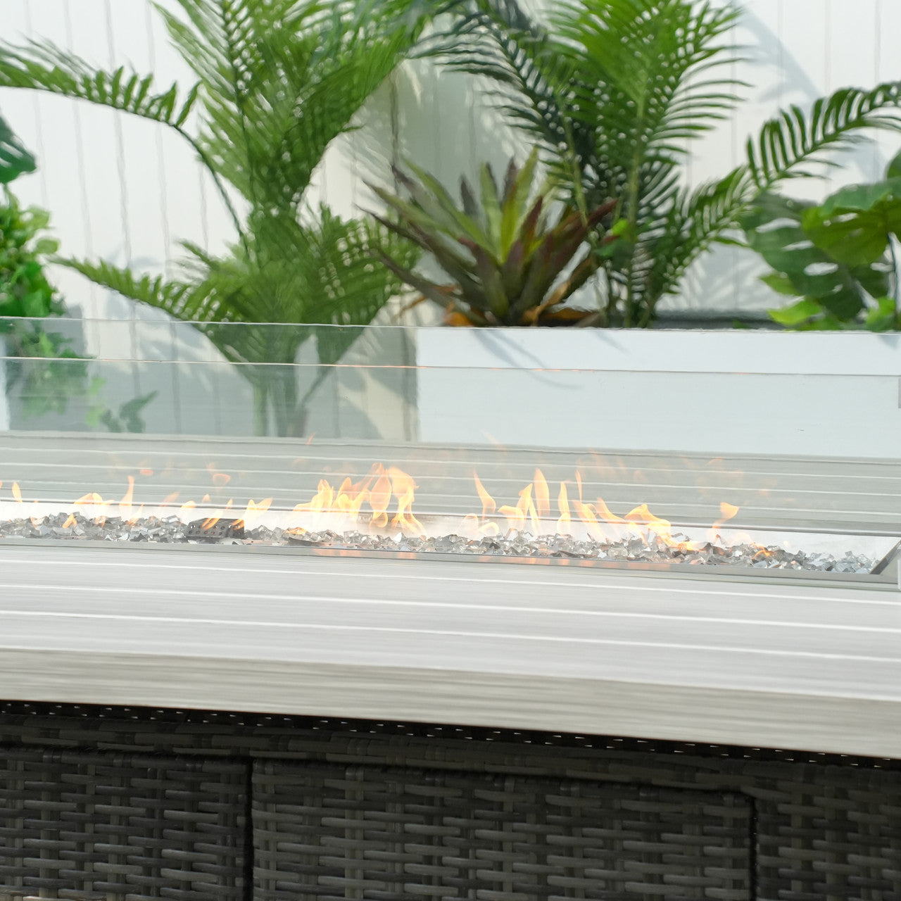 6-Seat Rectangle Fire Pit Table with Aluminum Top (PAG-1106RA-T)