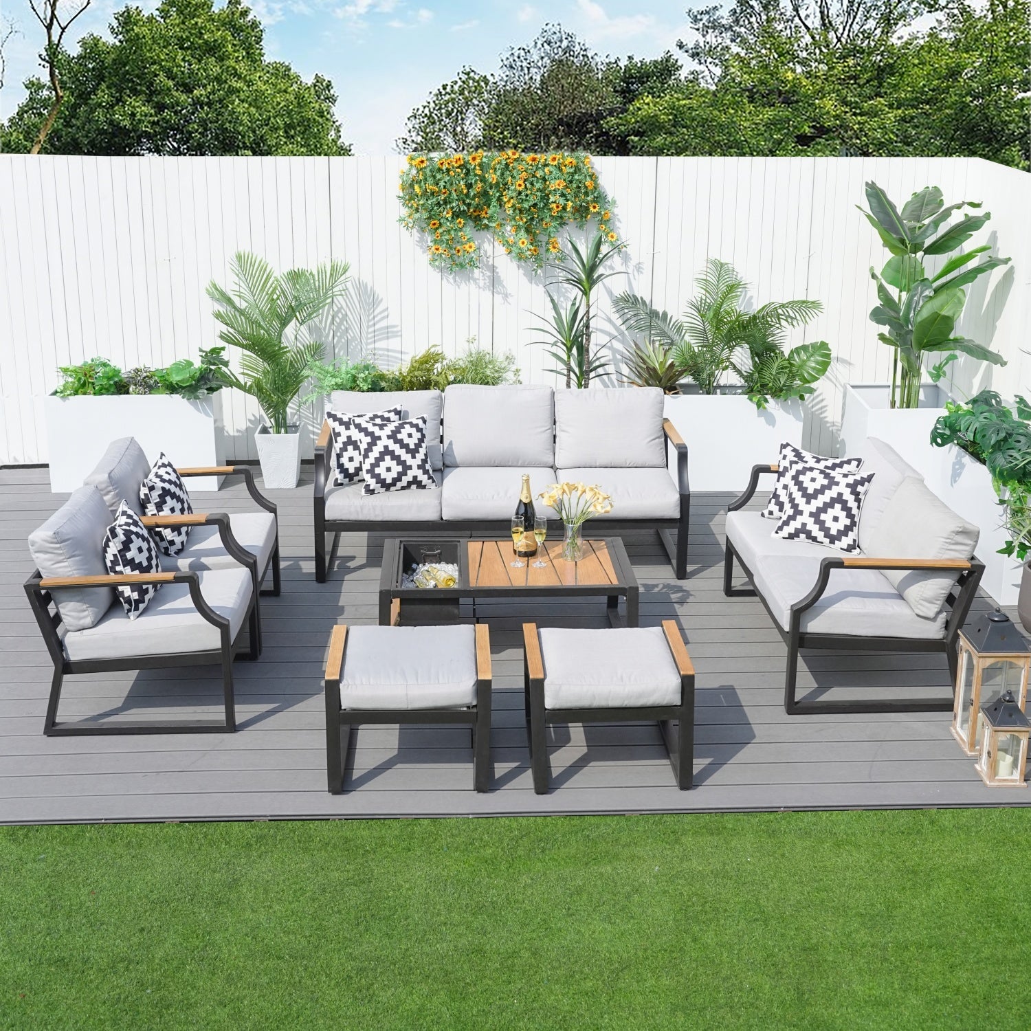Conversation Sofa with Drink Cooler (PAS-2101)