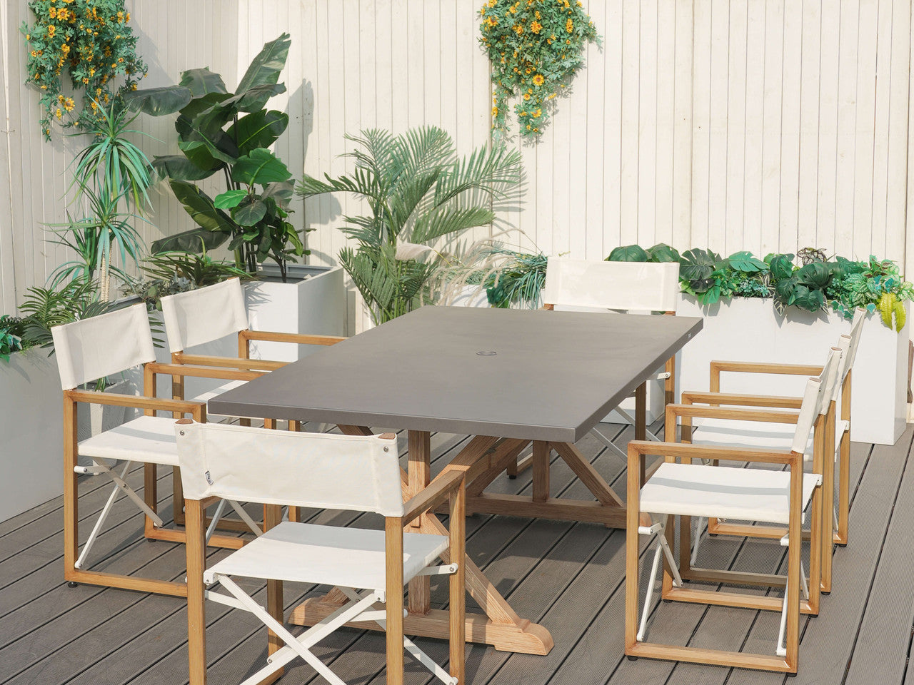 6-Seat Outdoor Dining Set - Rectangular Dining Table (PAD-2340TA+2508 )