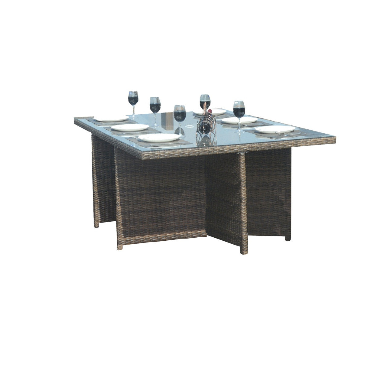 4-Seat Cube Outdoor Dining Table (PAD-3233B-Table)