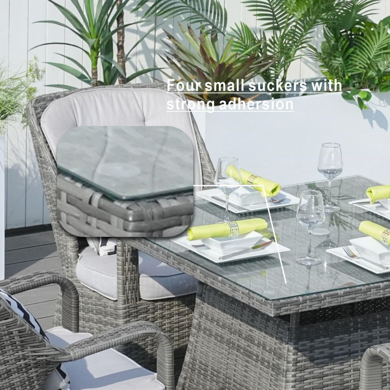 4-Seat Cube Outdoor Dining Table (PAD-1710-Table)