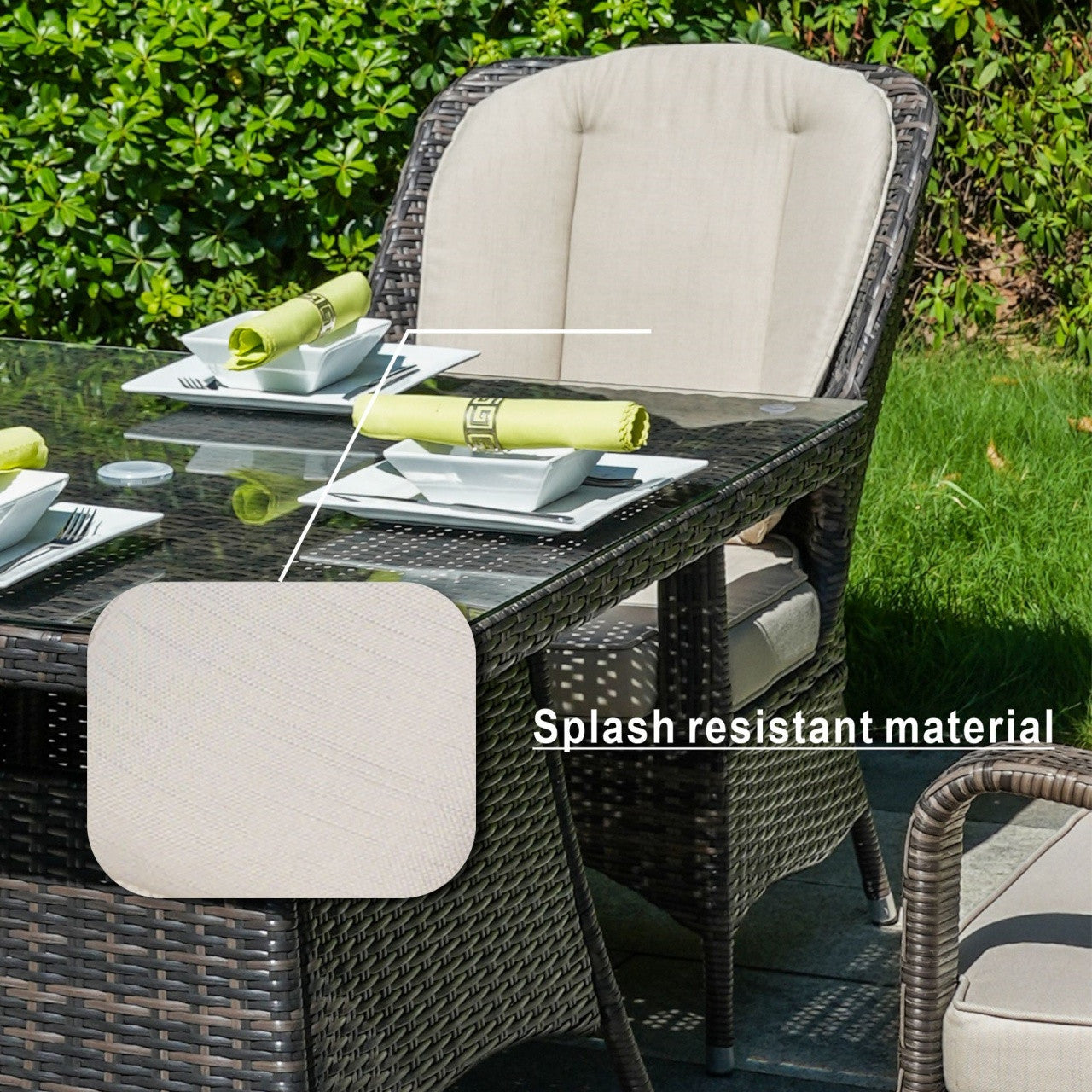 4-Seat Cube Outdoor Dining Table (PAD-1710-Table)