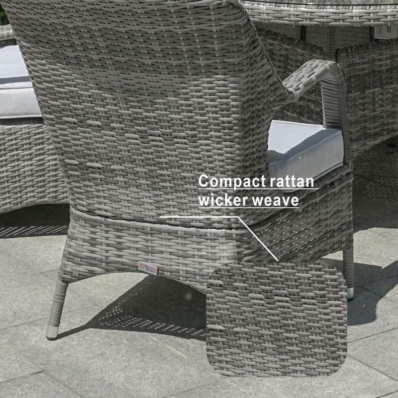 Parma 6-Seat Outdoor Dining Set – Round Dining Table with Glass Turntable (PAD-1711)