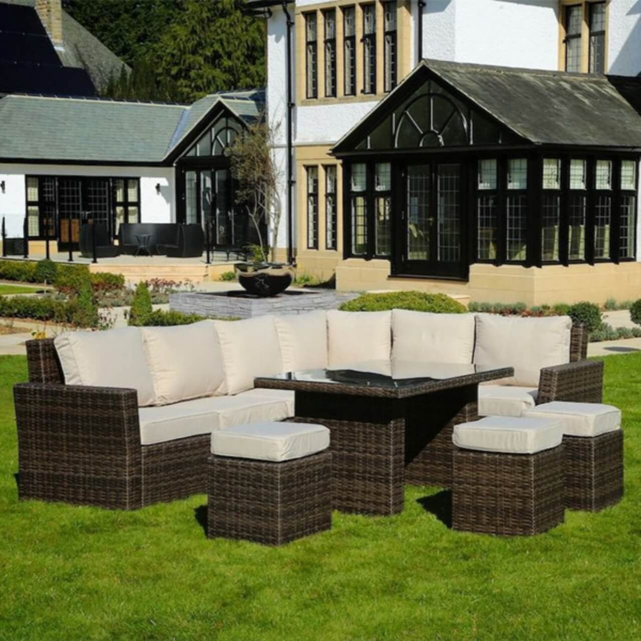 Direct Wicker 8-Piece Patio Seating Sofa Set 