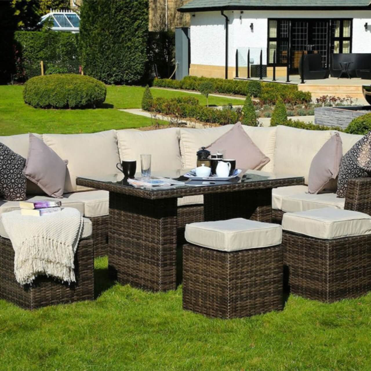 Direct Wicker 8-Piece Patio Seating Sofa Set 